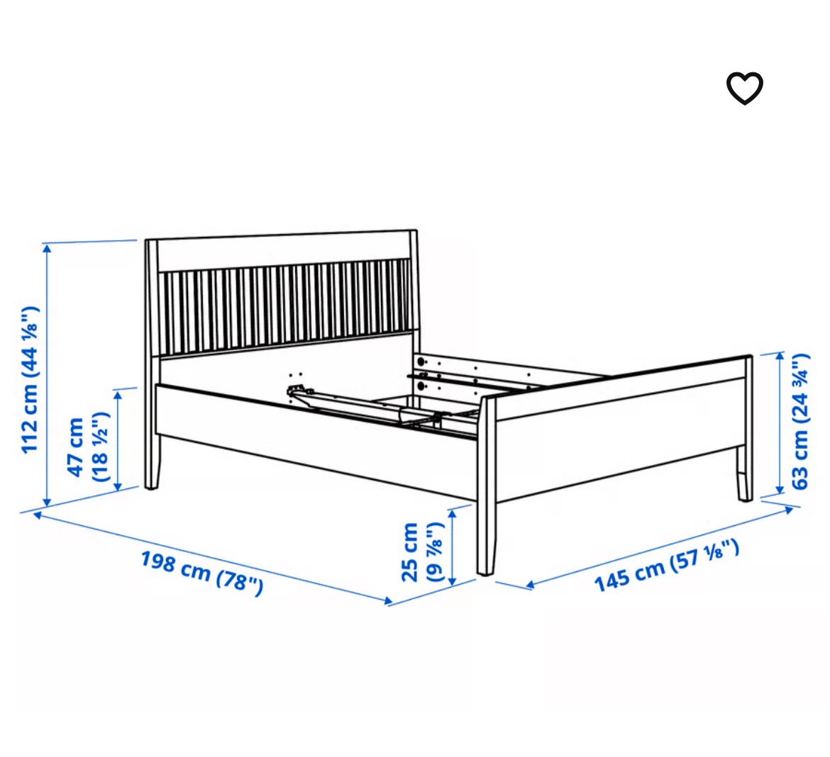 IKEA IDANAS Bed Frame - Dark Brown - Full/Double - photo 4