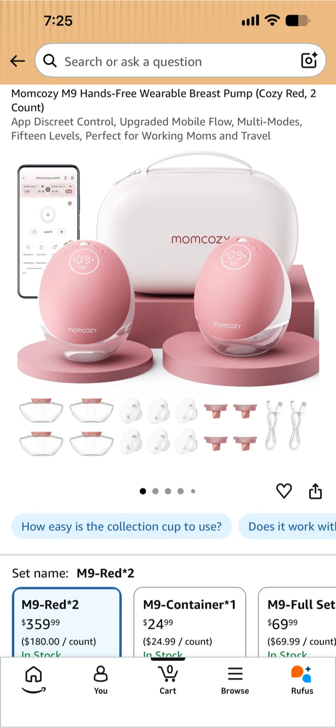 Momcozy M9 Hands-Free Wearable Breast Pump