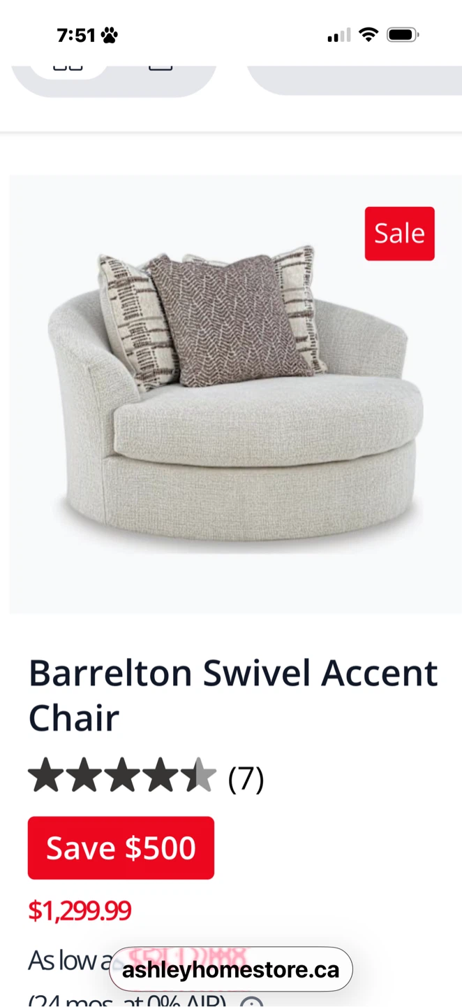 Ashley Barrelton Swivel Accent Chair - photo 5