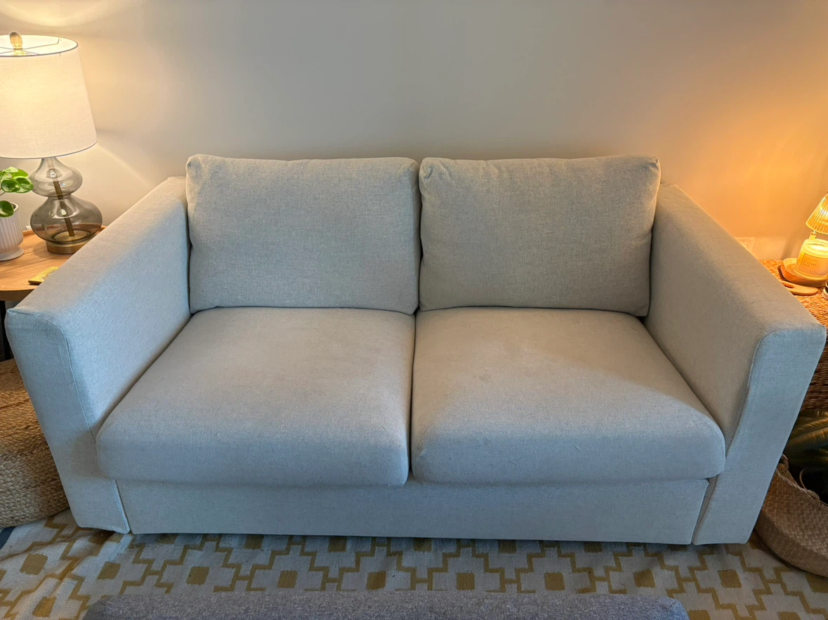 Light Cream Two-Seater Sofa