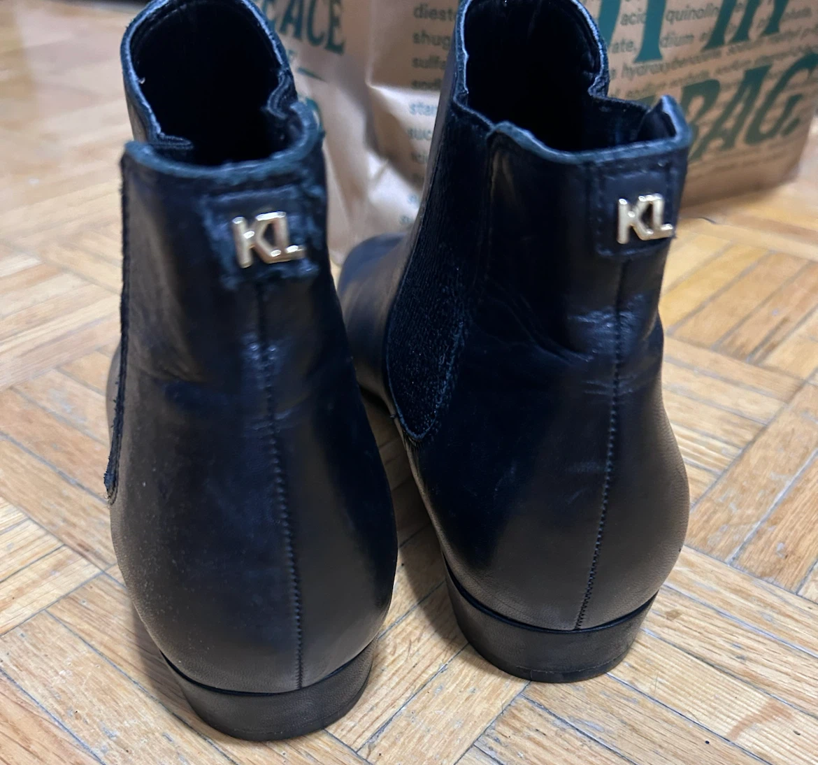 Karl Lagerfeld Black Chelsea Boots