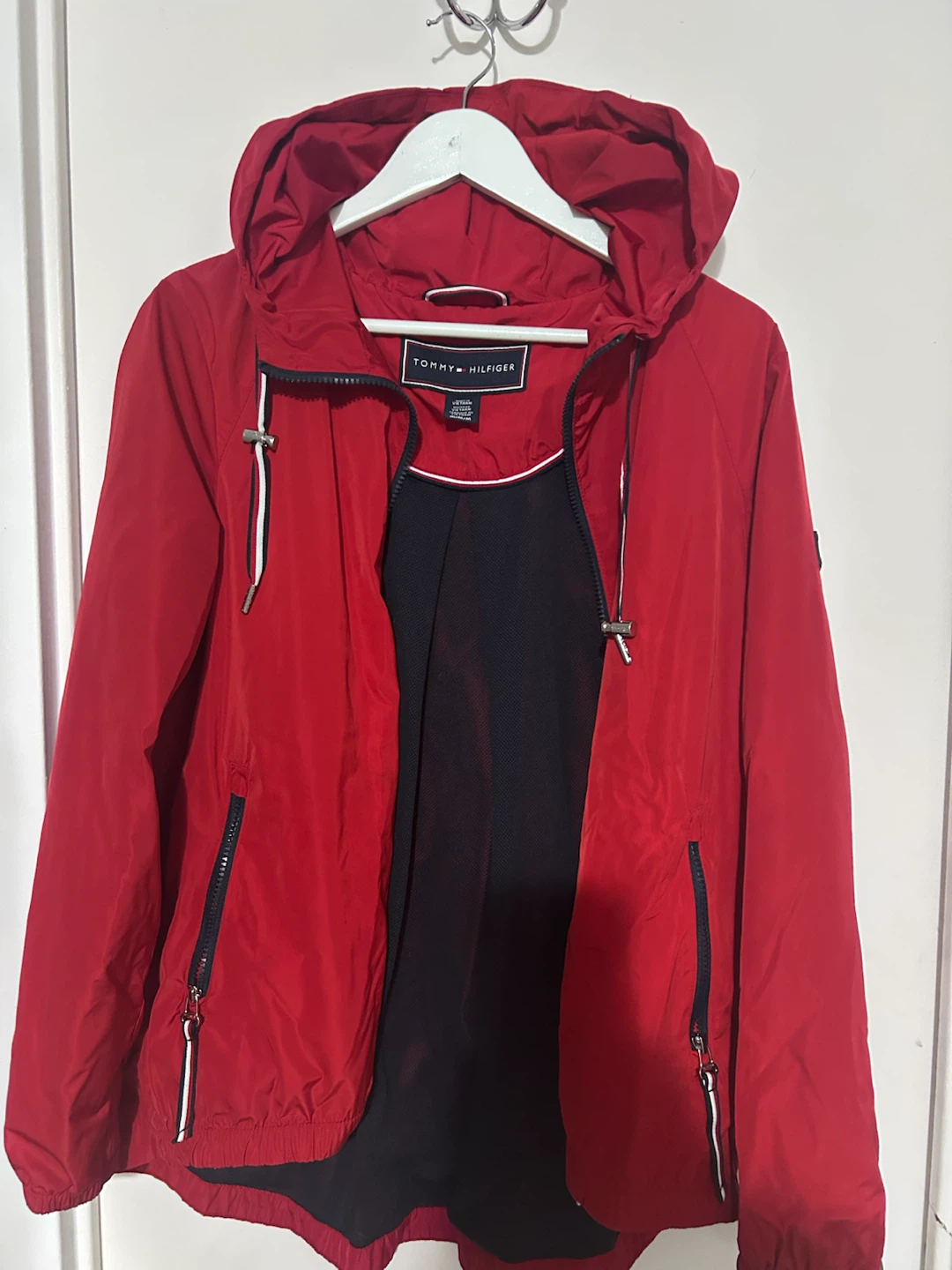 Tommy Hilfiger red hooded FALL jacket