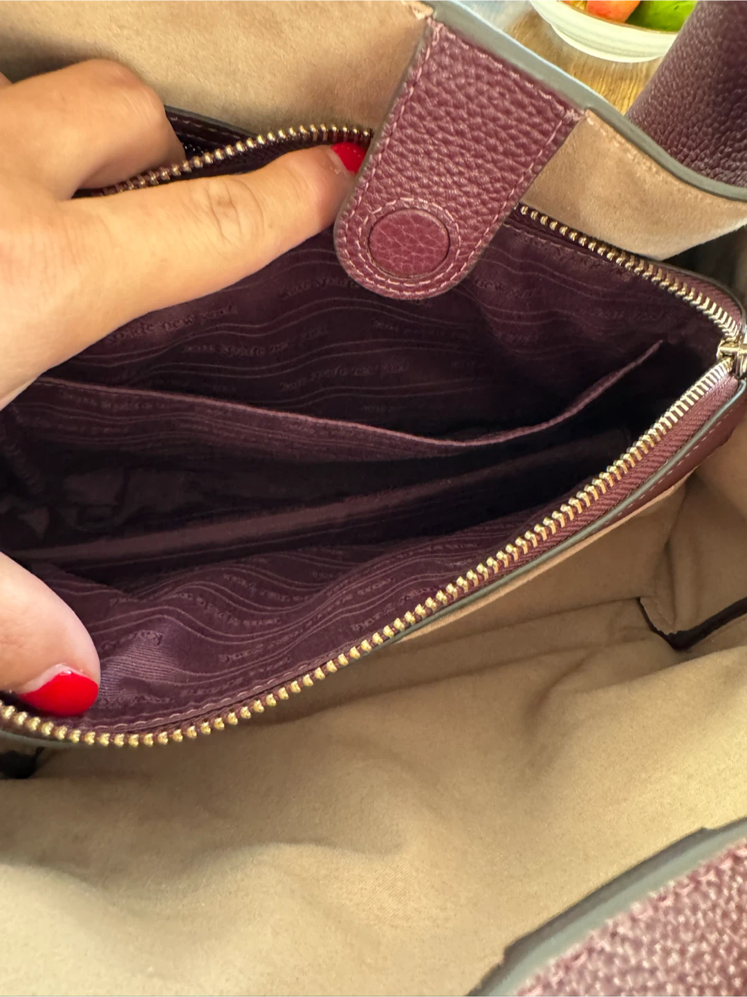 Kate Spade New York Deep Plum Leather Handbag - photo 3