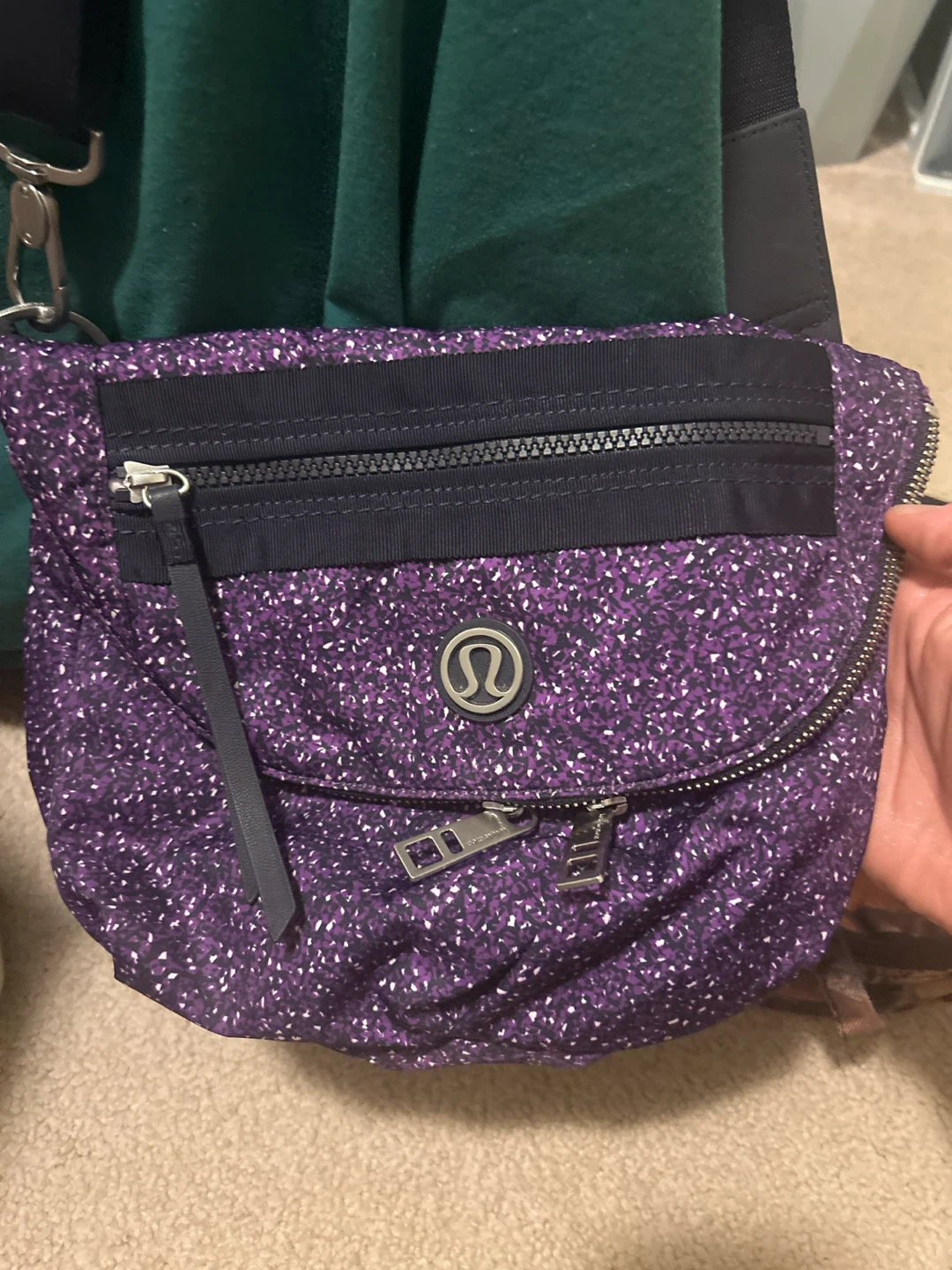 Lululemon Purple Patterned Crossbody Bag