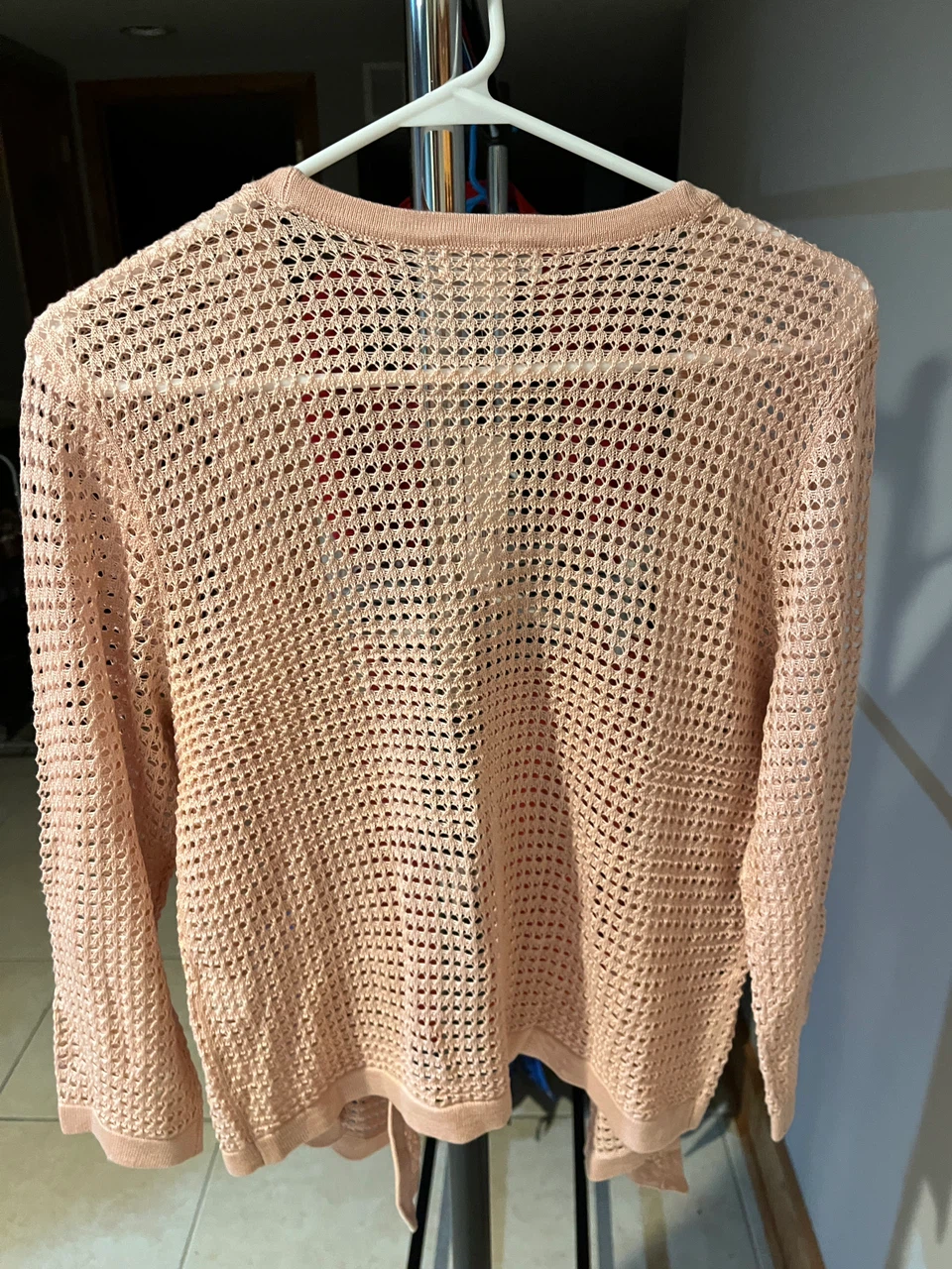 New York & Company Pink Open Knit Cardigan - photo 2