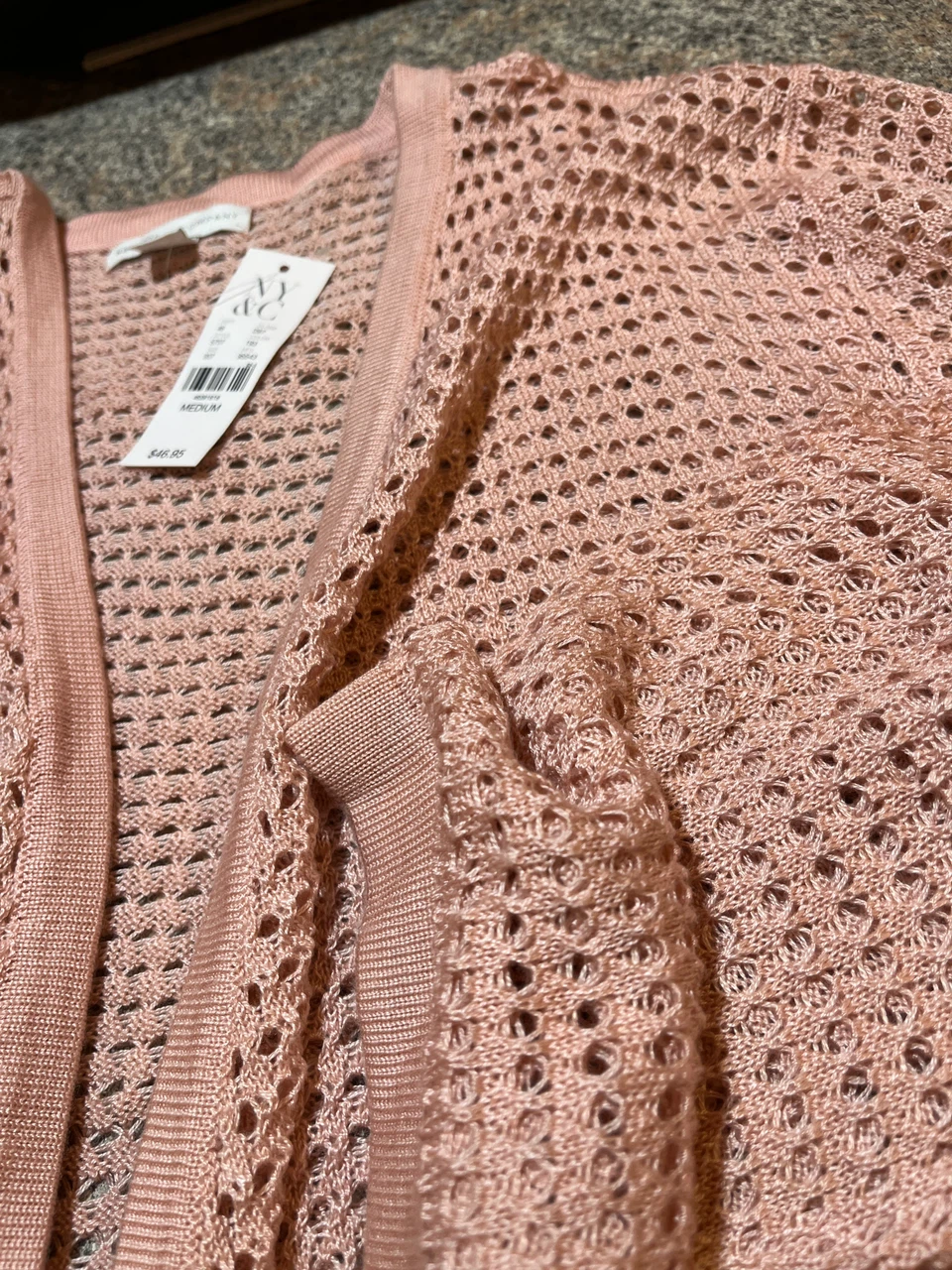 New York & Company Pink Open Knit Cardigan - photo 5