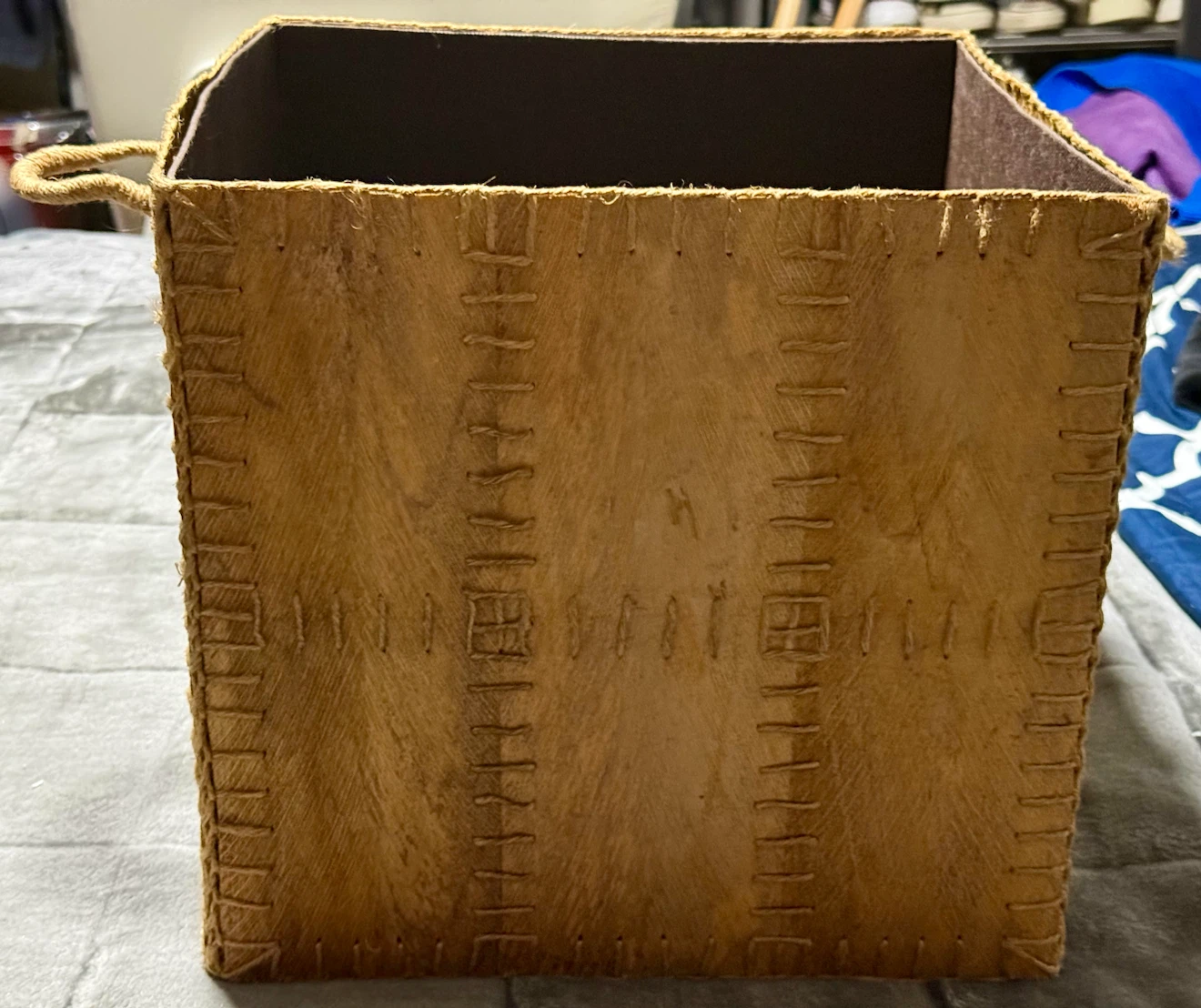 Woven Storage Bin with Handles - photo 2