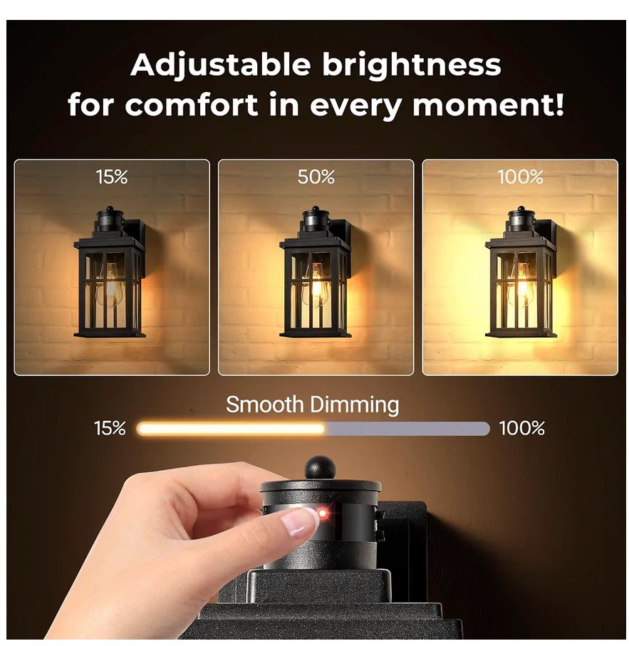 2 Pack Motion Sensor Outdoor Porch Lights PL - photo 5