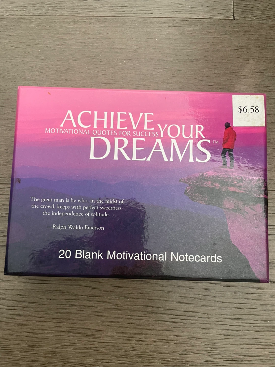 NEW! Achieve Your Dreams 20 Blank Motivational Notecards