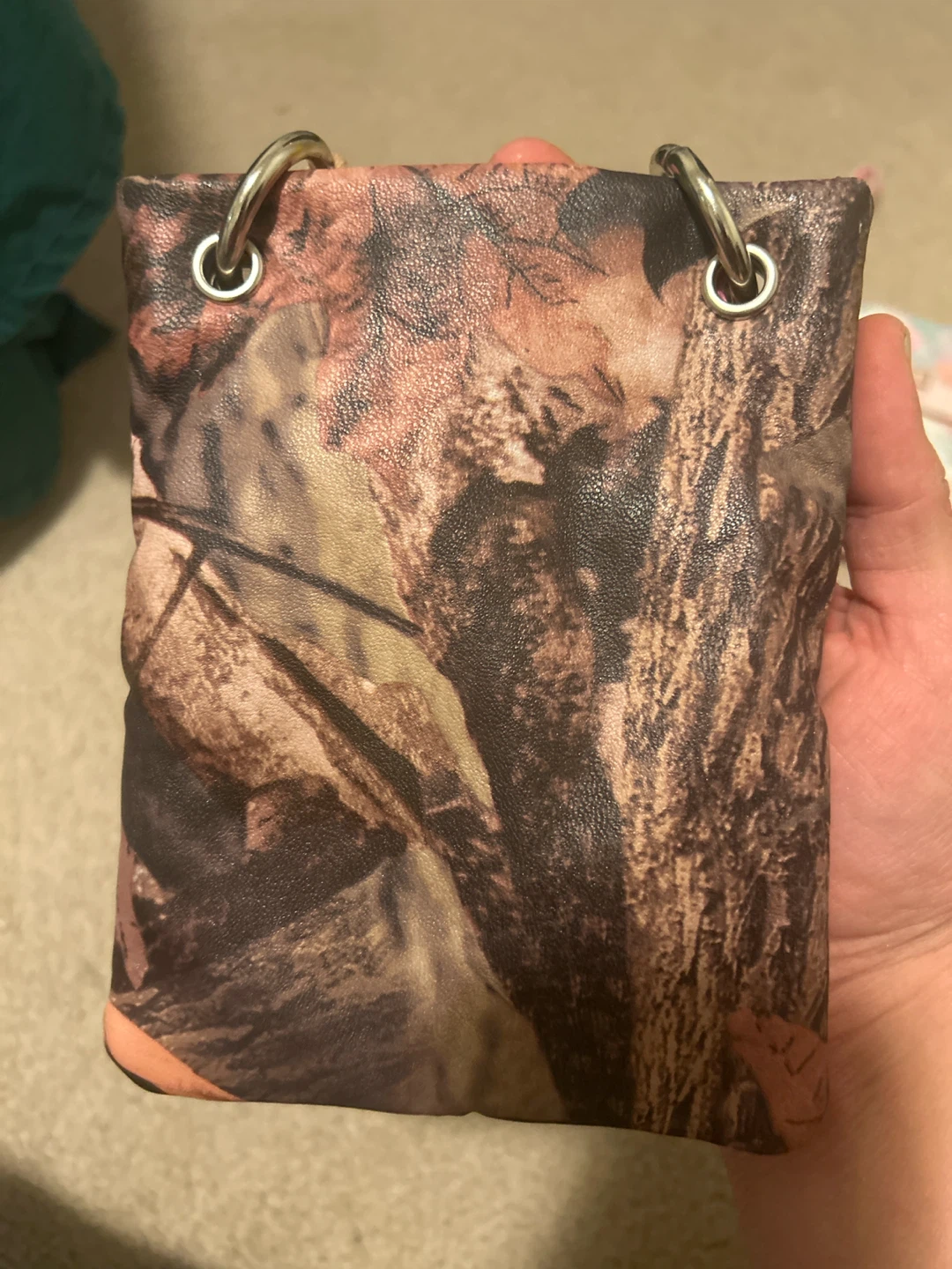 Pink Camo Rhinestone Crossbody Phone Bag - photo 3