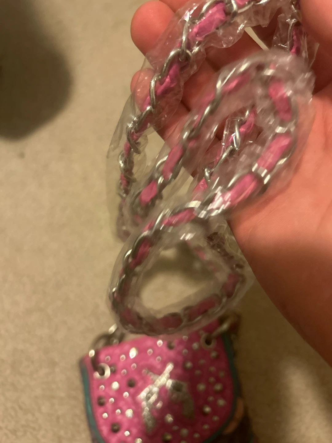 Pink Camo Rhinestone Crossbody Phone Bag - photo 4