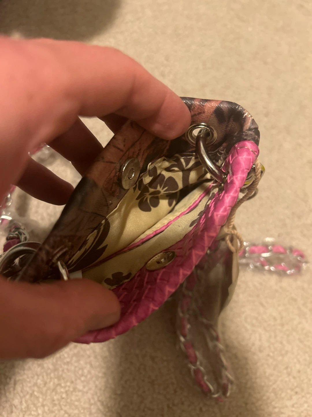 Pink Camo Rhinestone Crossbody Phone Bag - photo 5