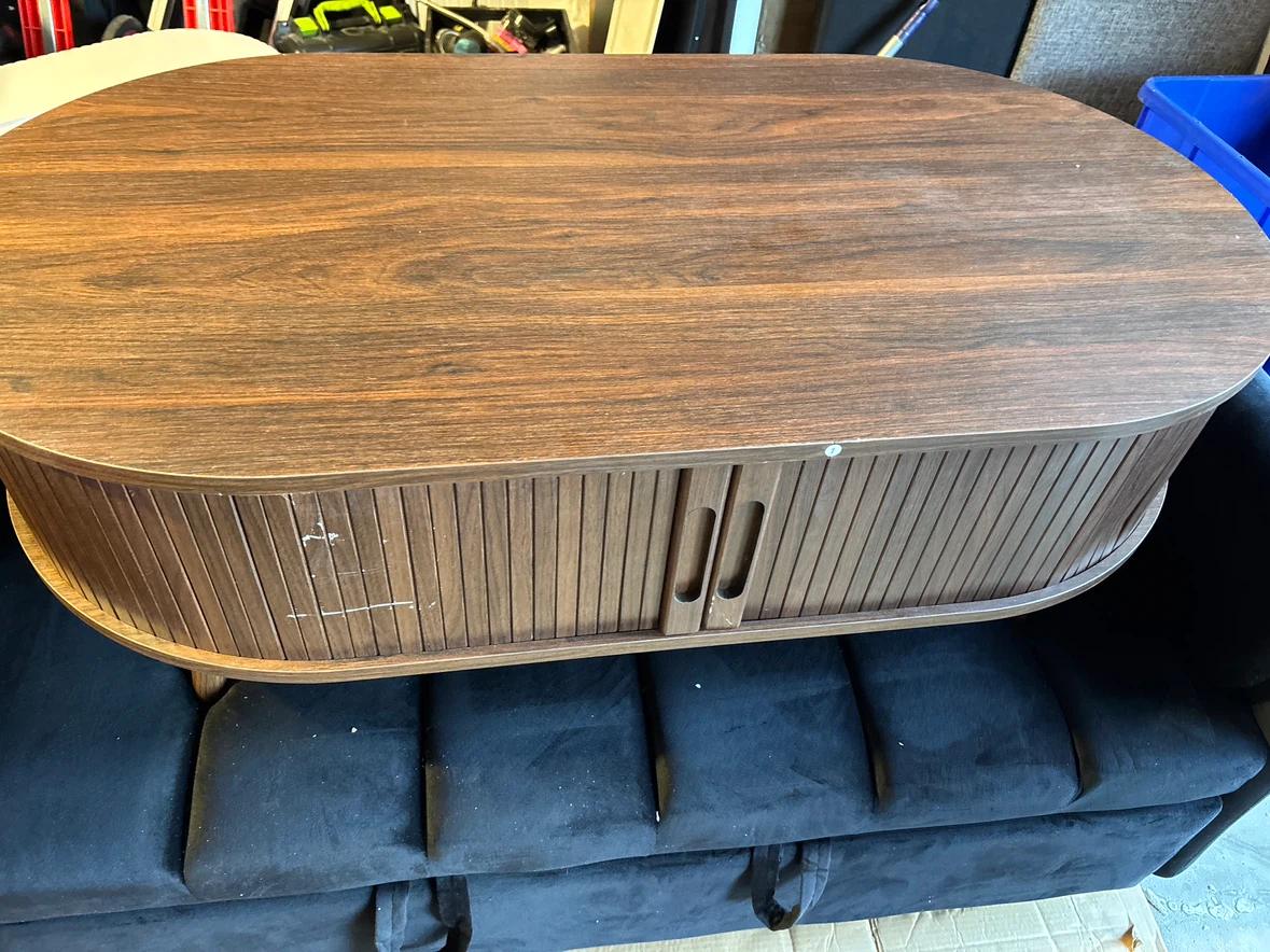 Oval Wood Coffee Table - photo 2