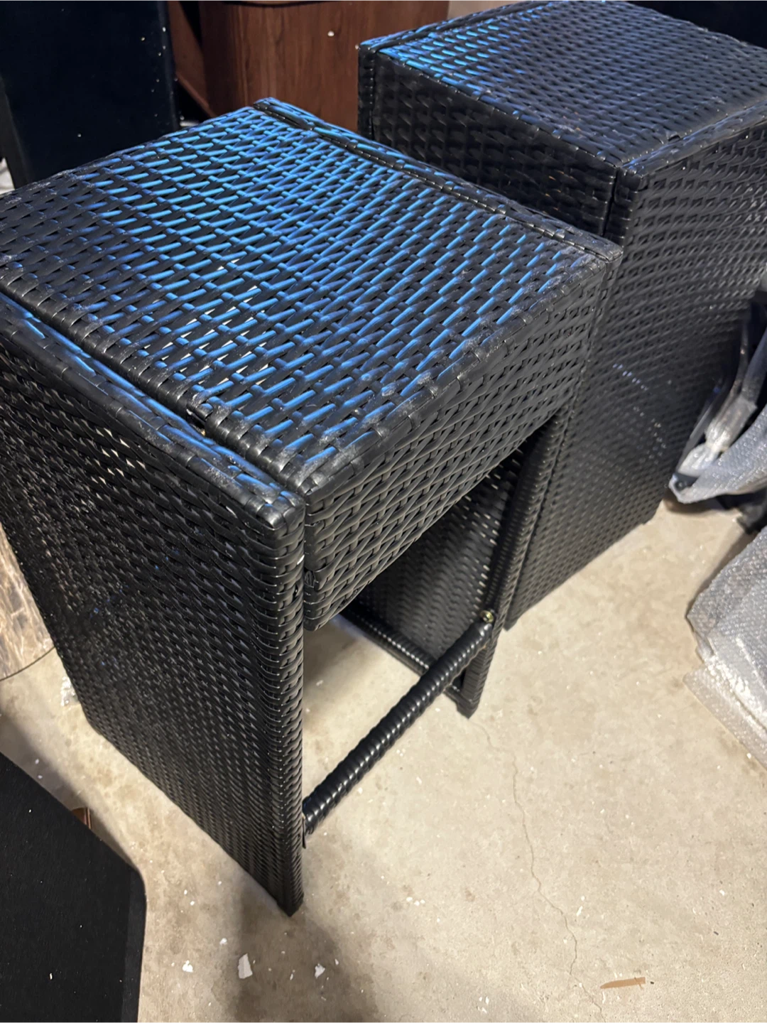 Set of 2 Wicker Bar Stools - photo 2