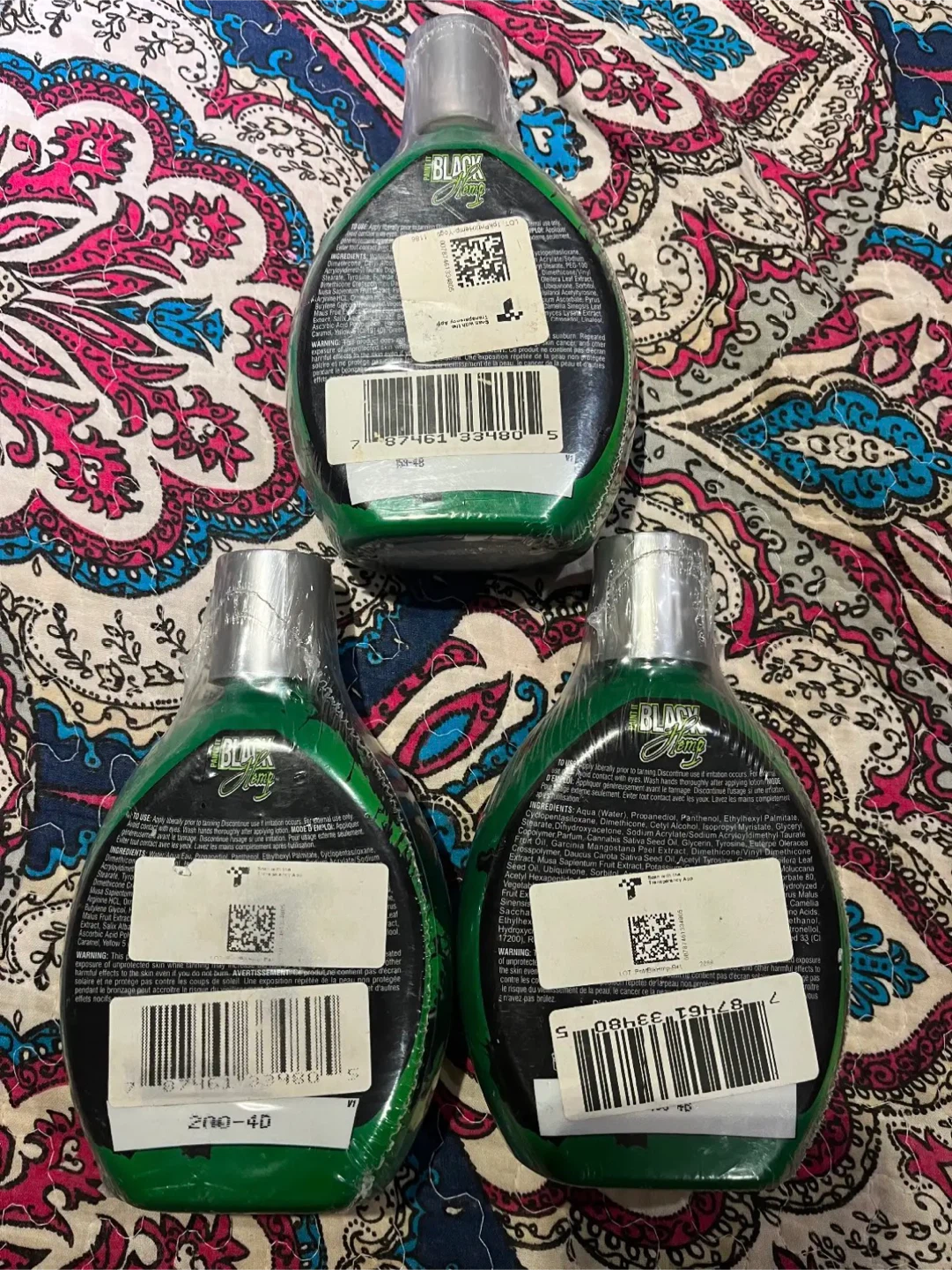 3 Bottles of Paint It Black Hemp Tanning Lotion - photo 2