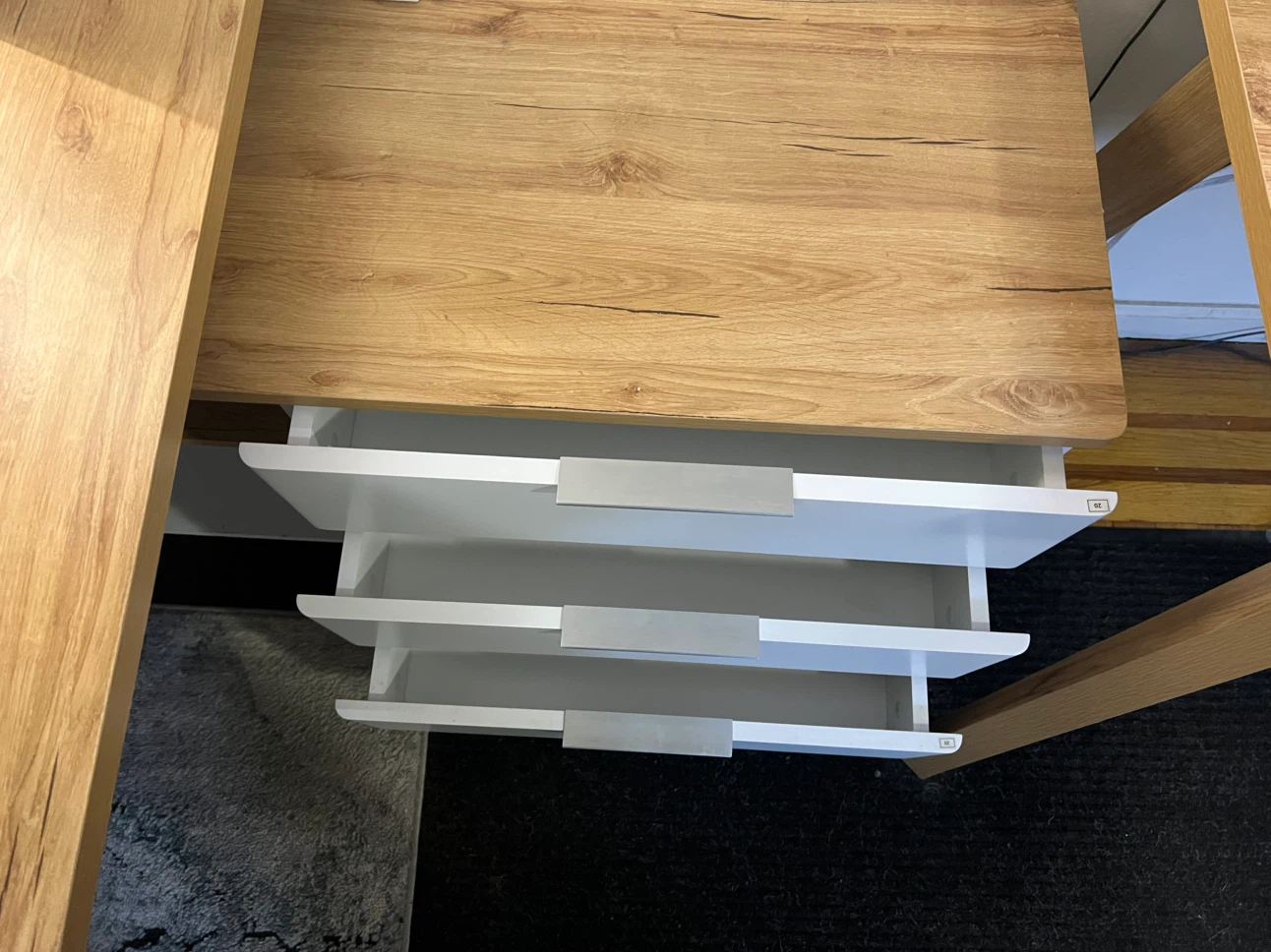 2 Matching Modular Scandginavian Inspired  L-Shaped Desks - photo 3
