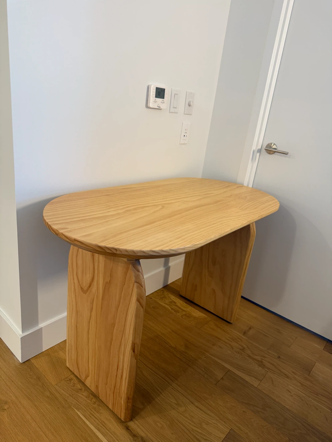 Modern Light Wood Oval Dining Table - photo 2