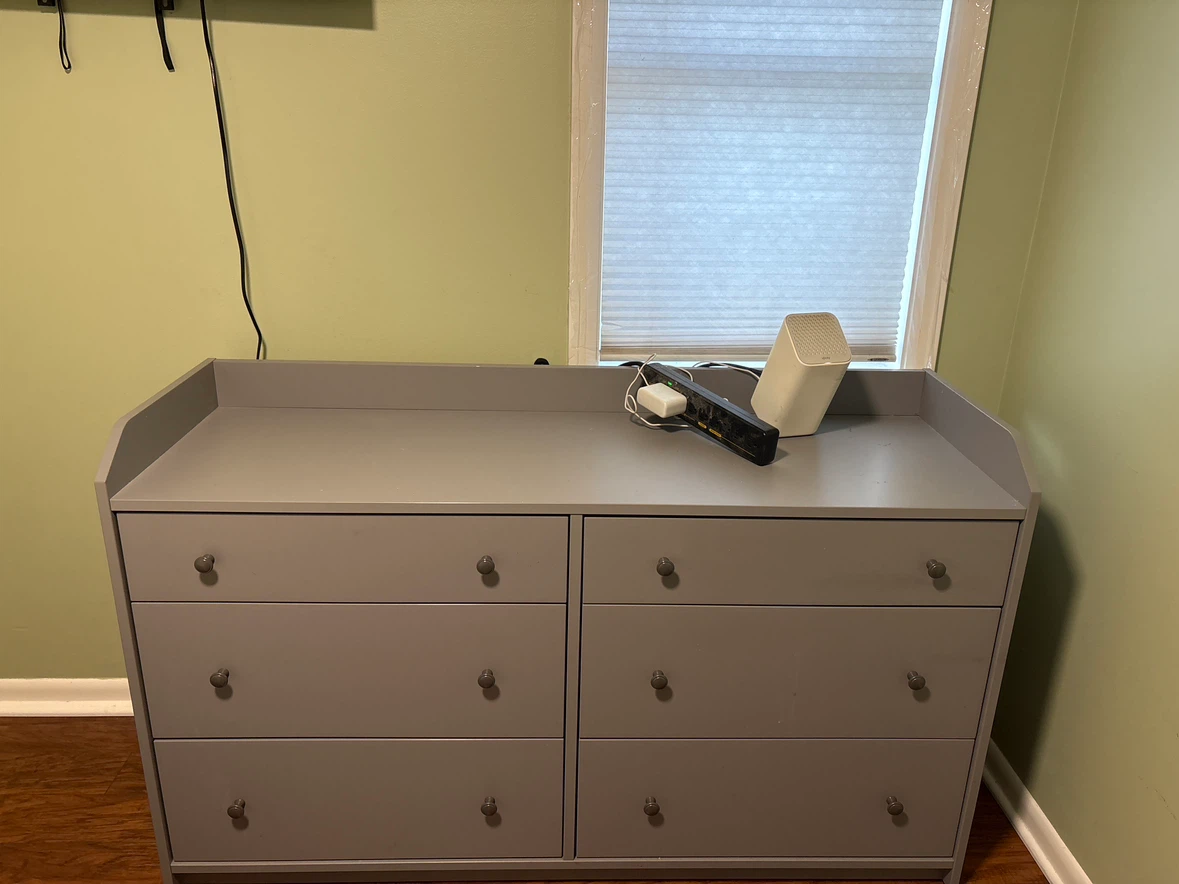Gray 6-Drawer Dresser