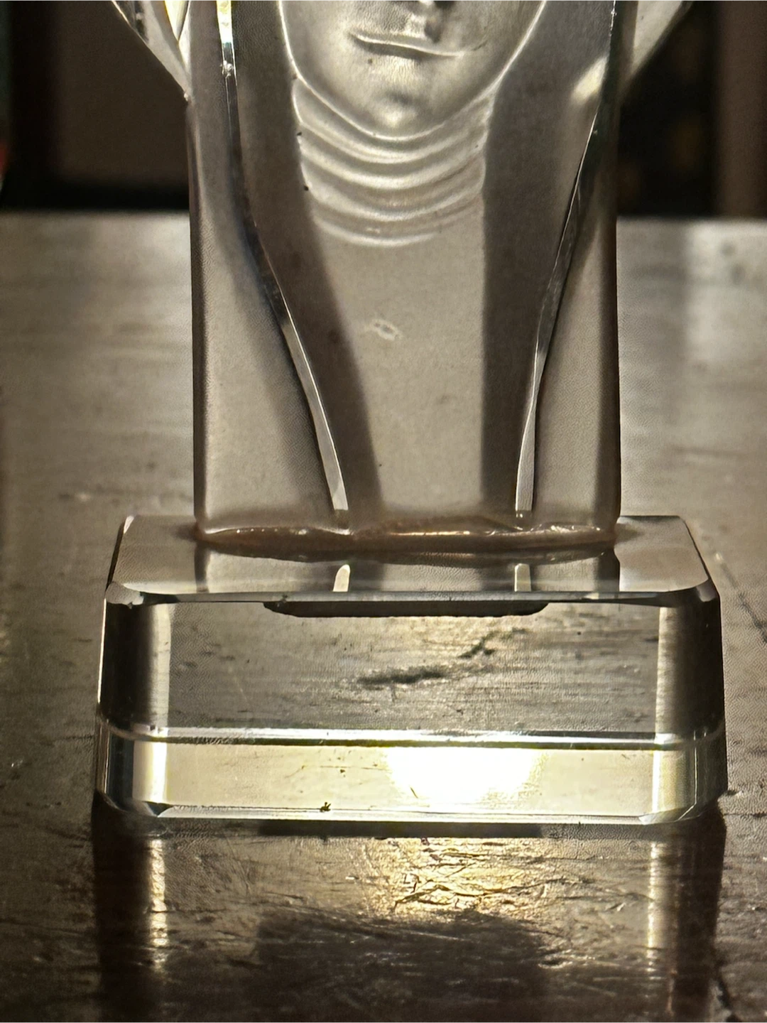Vintage Czech Frosted Crystal Madonna Bust 6.5" - photo 3