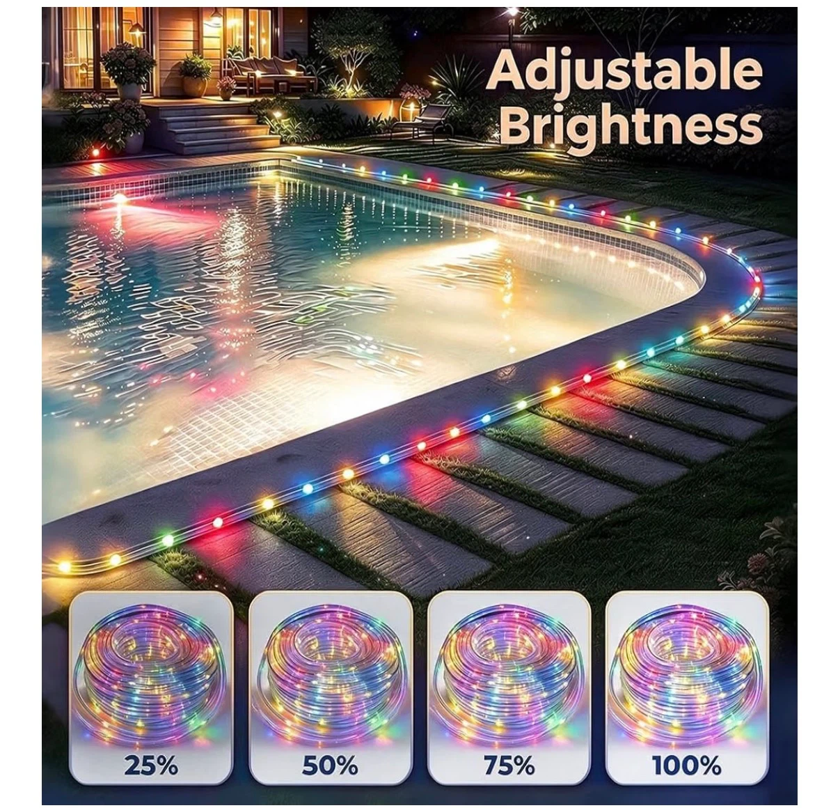 50ft LED Christmas Rope Lights - photo 5