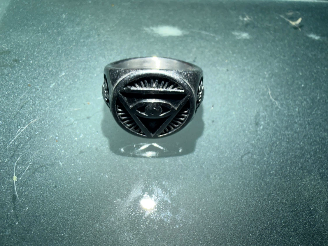 All-Seeing Eye Stainless Steel Ring - photo 2