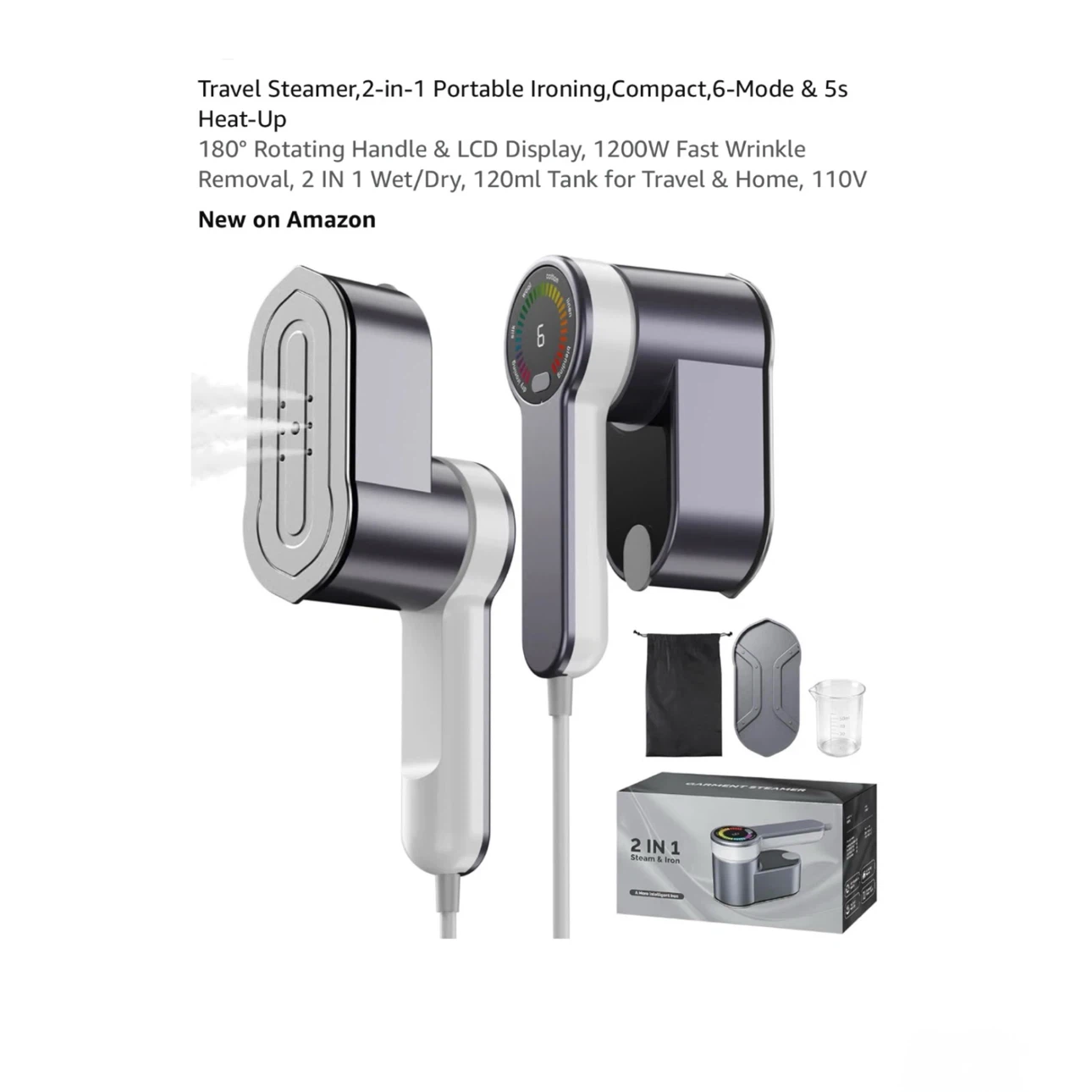 Brand new Travel Steamer,2-in-1 Portable Ironing