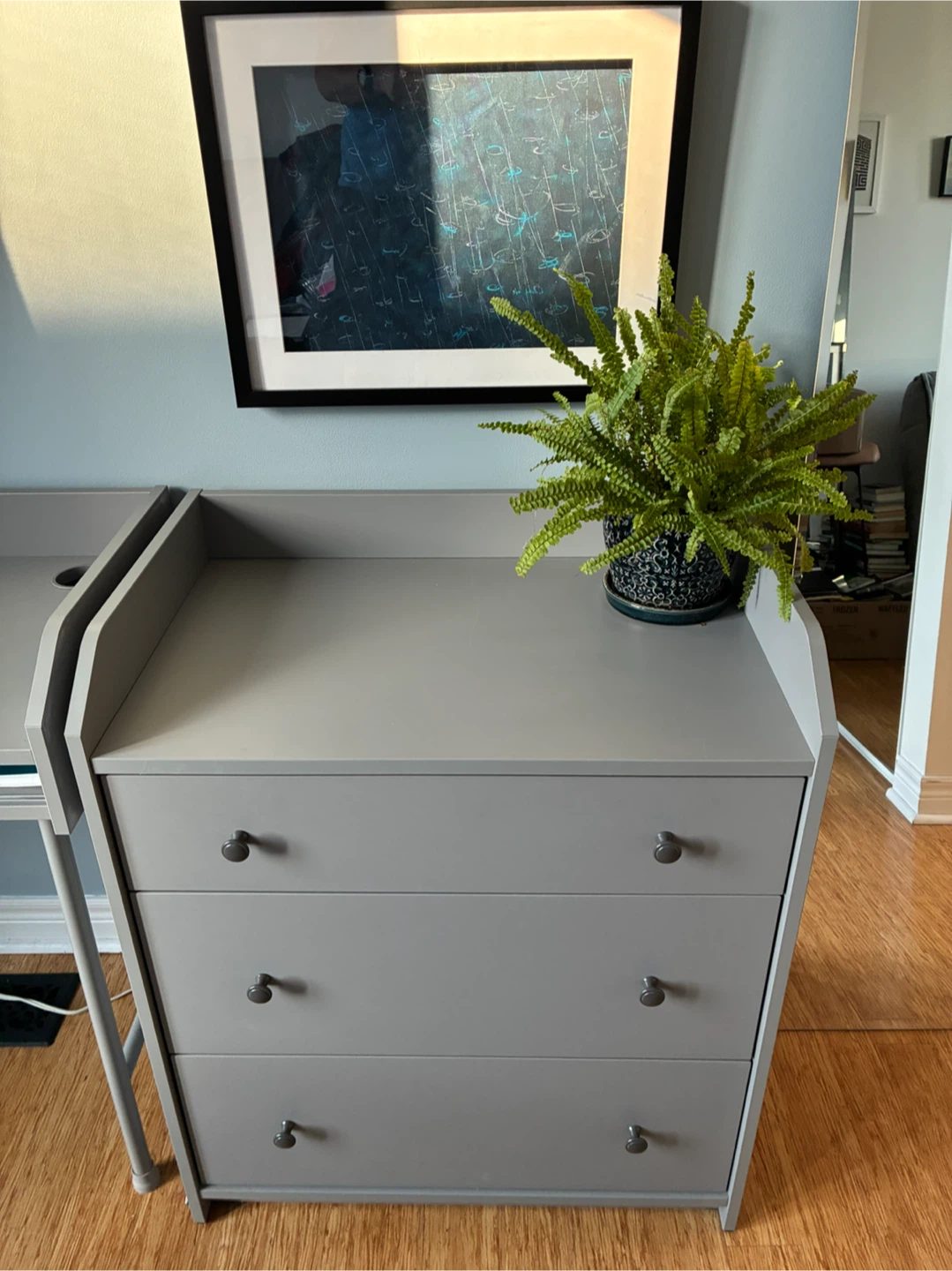 Grey Three-Drawer Hauga ikea drawer set