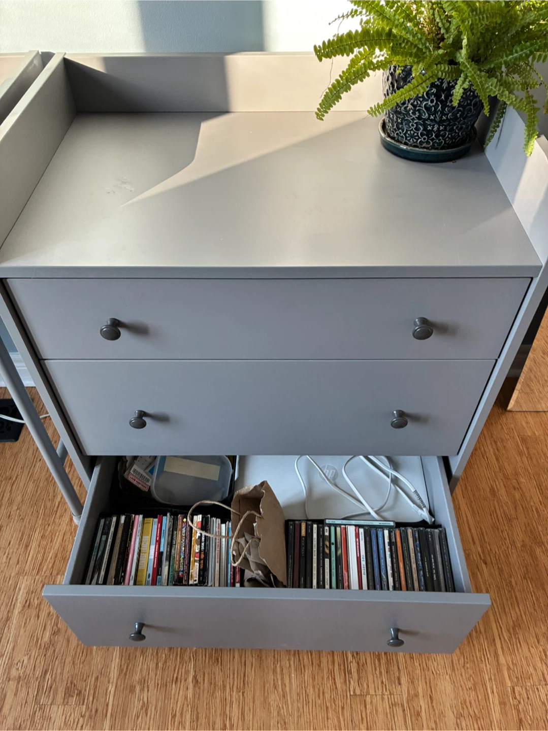 Grey Three-Drawer Hauga ikea drawer set - photo 3