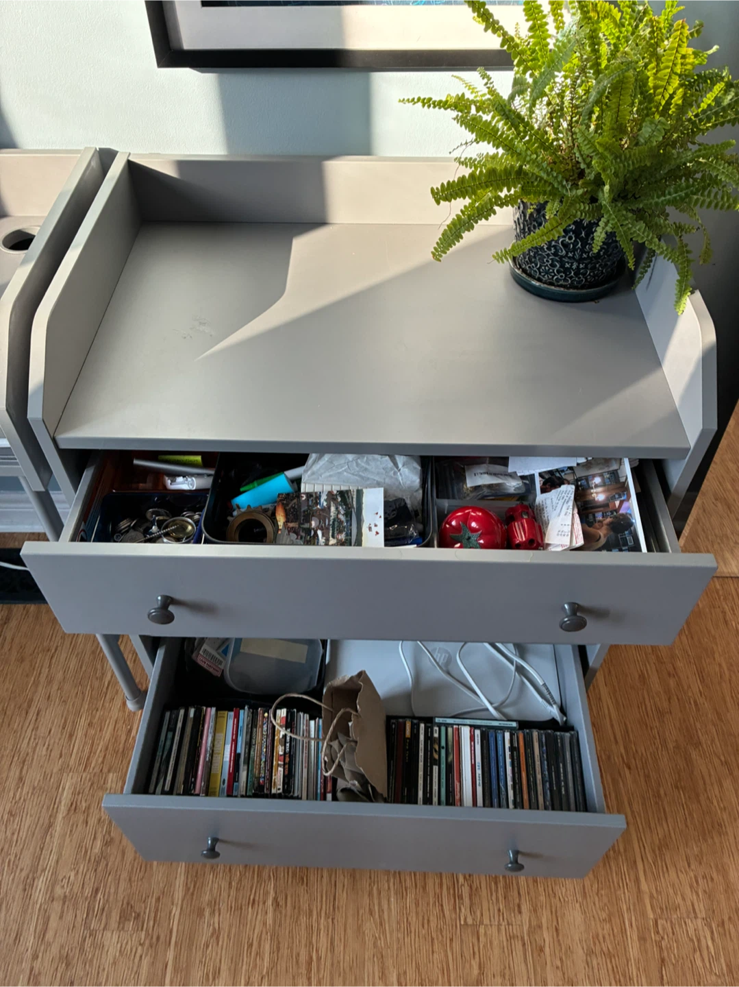 Grey Three-Drawer Hauga ikea drawer set - photo 4