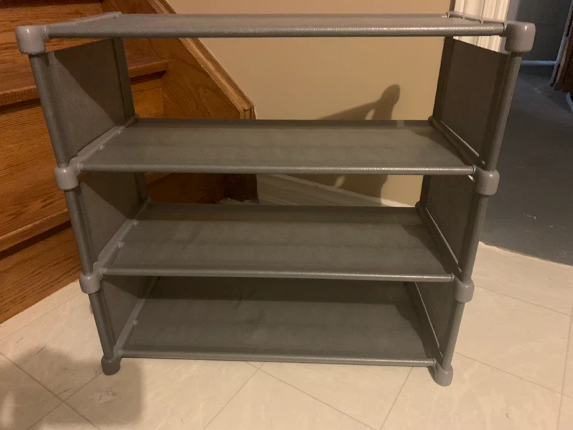 Four-Tier Grey Shoe Rack - photo 2