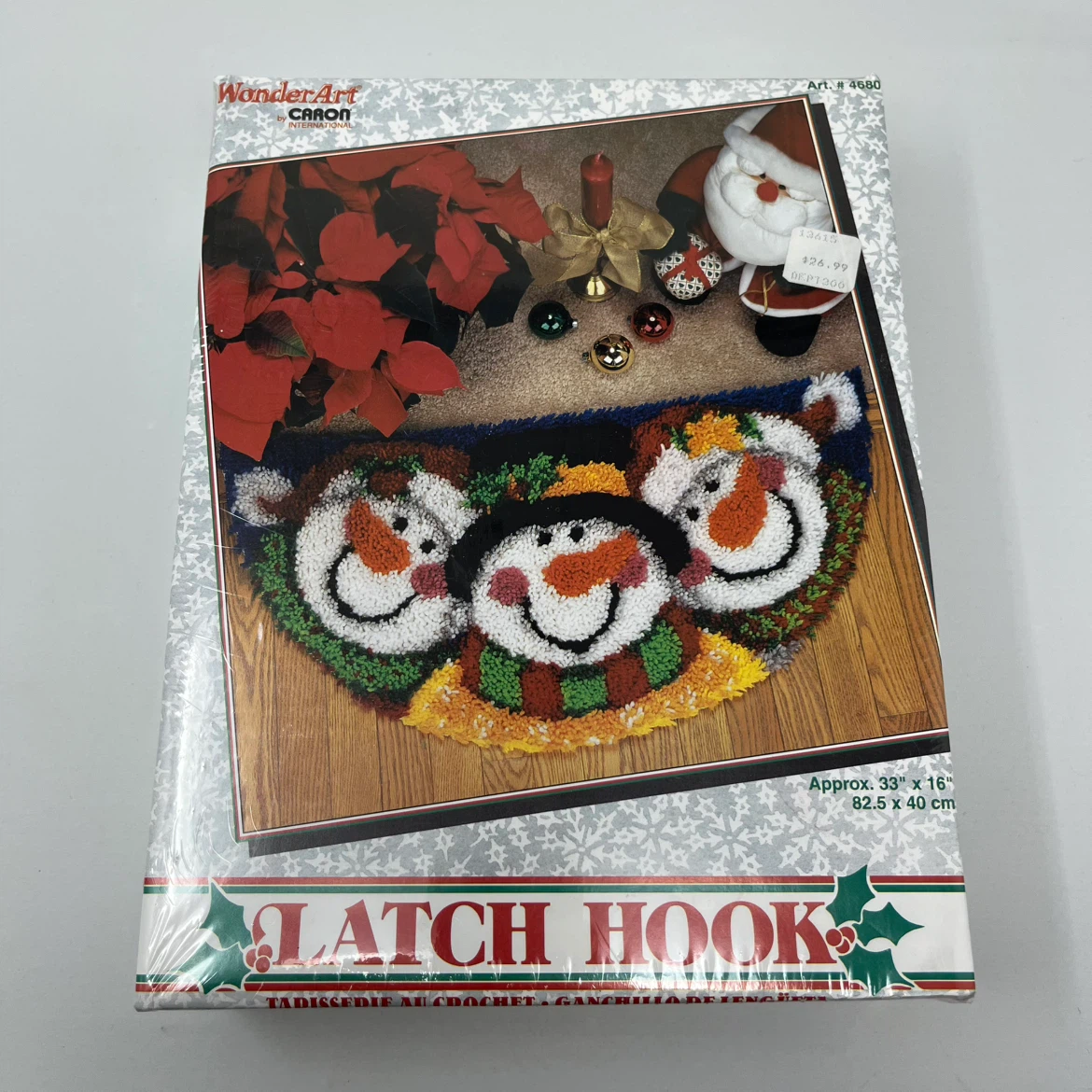 WonderArt Caron Latch Hook Snowman Kit