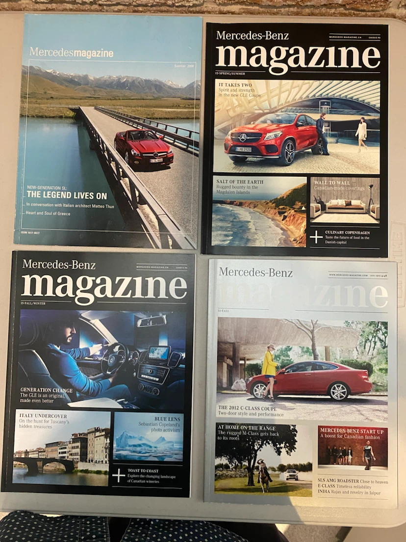 Set of 4 Mercedes-Benz Magazines