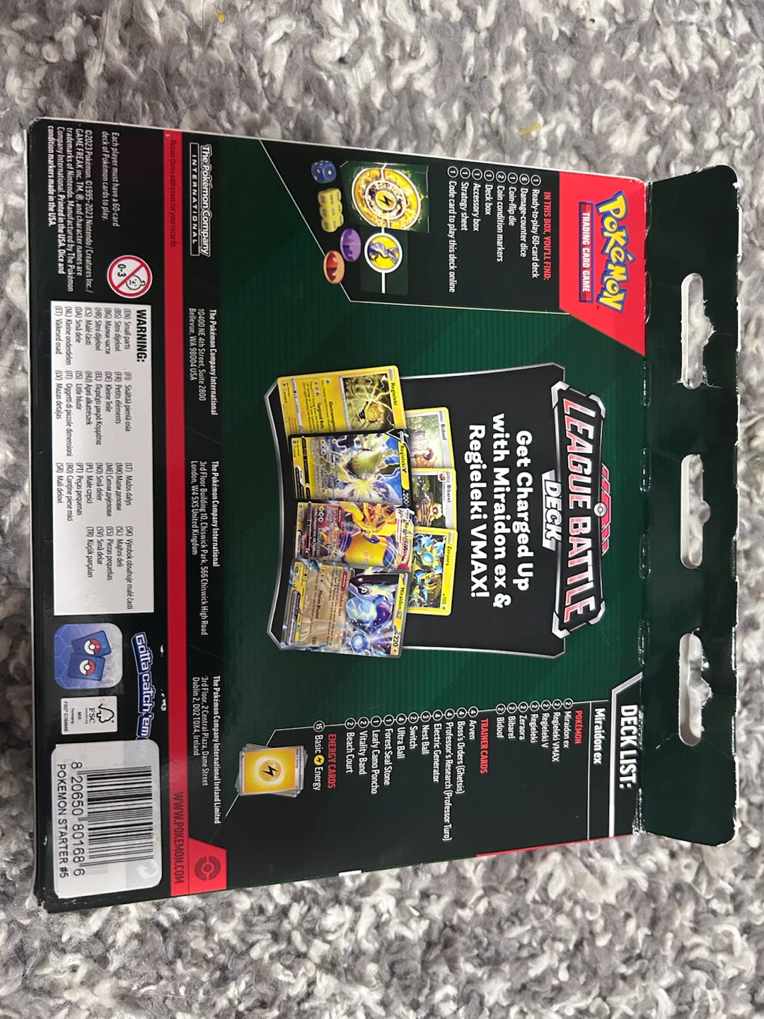 Pokemon Trading Card Game League Battle Deck Miraidon ex - photo 2