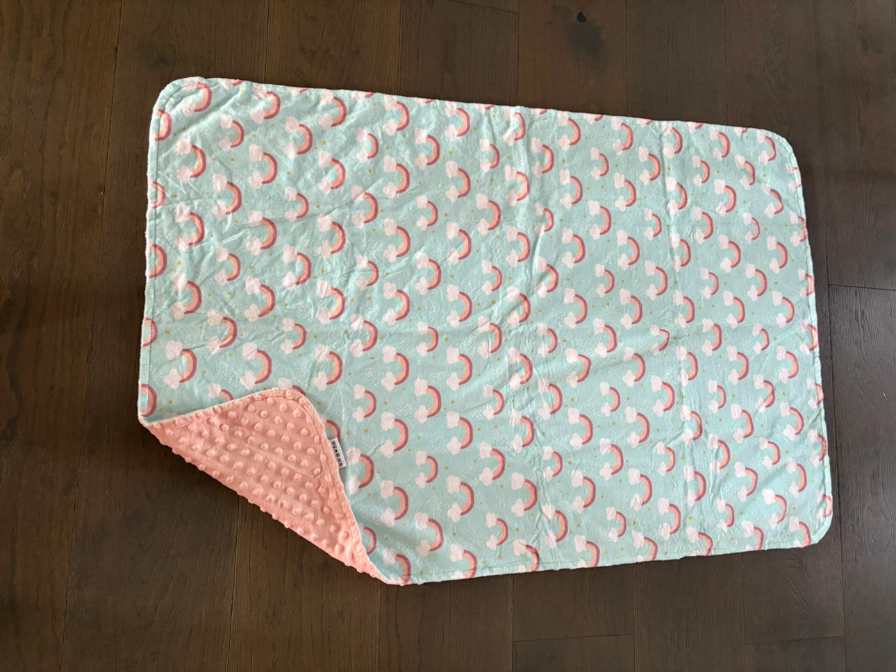 Simple being baby rainbow reversible blanket NWT - photo 3