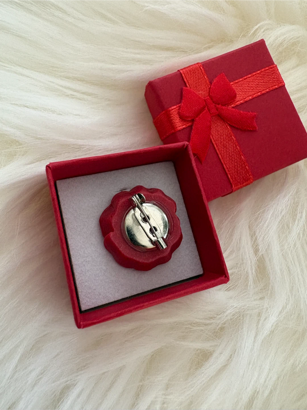 Red Poppy Flower Pin Brooch - photo 3