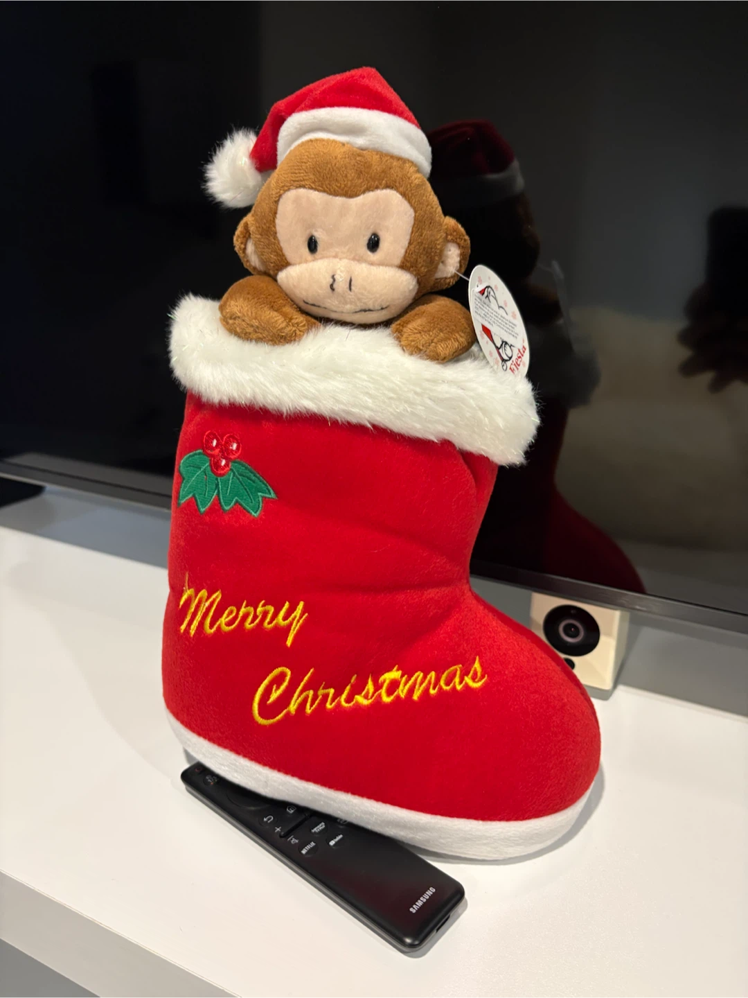 Christmas Monkey in Stocking