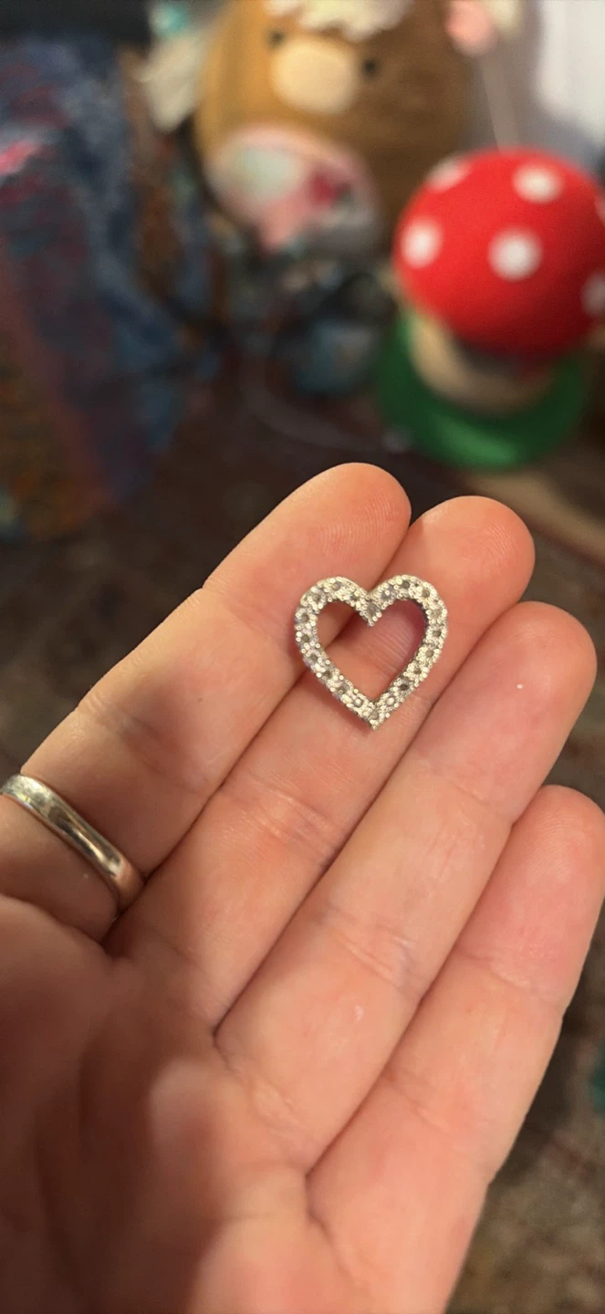 Sterling Silver Diamond Heart Necklace - photo 3