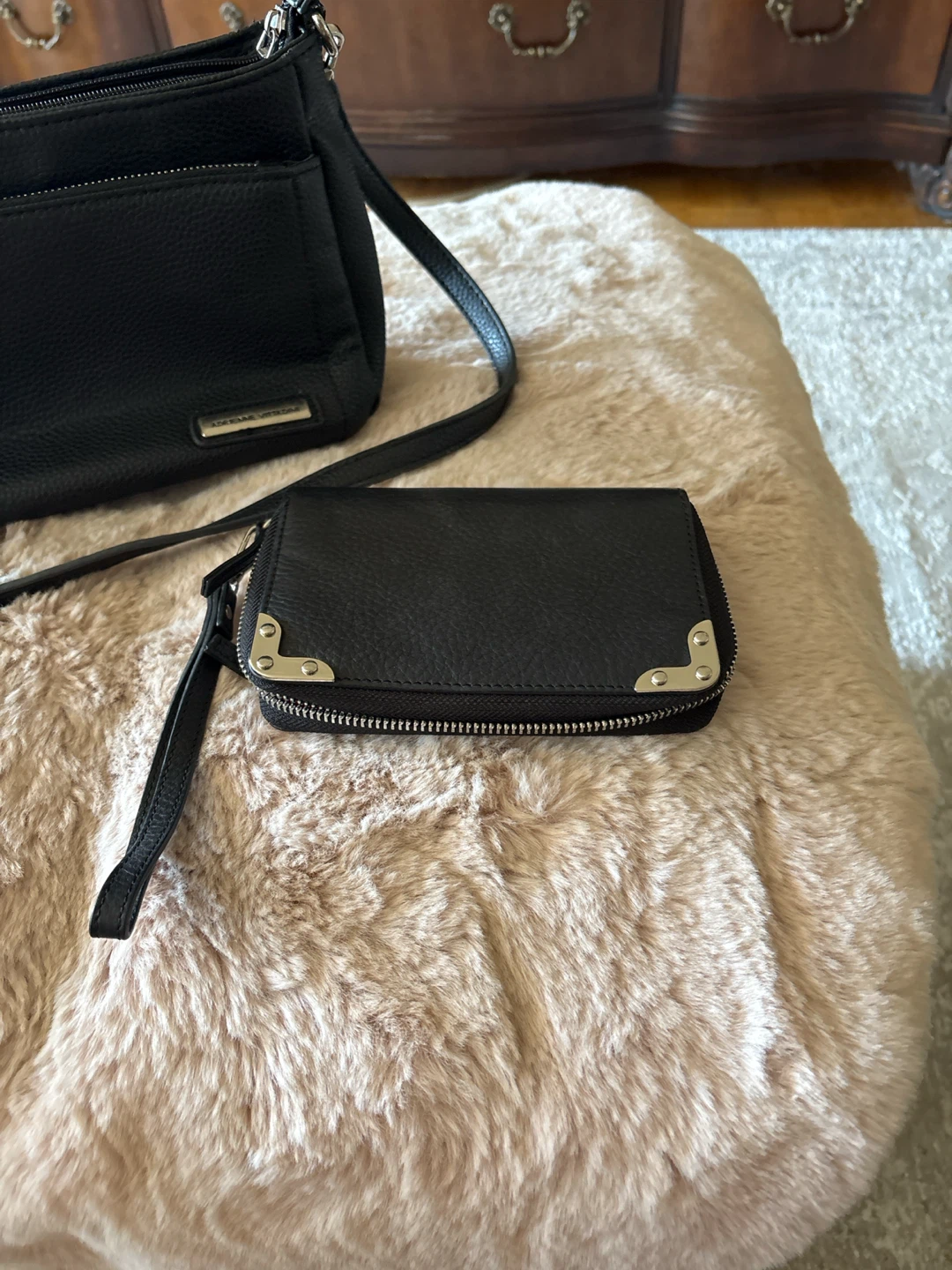 Adrienne Vittadini Black Crossbody Bag and Wallet - photo 2