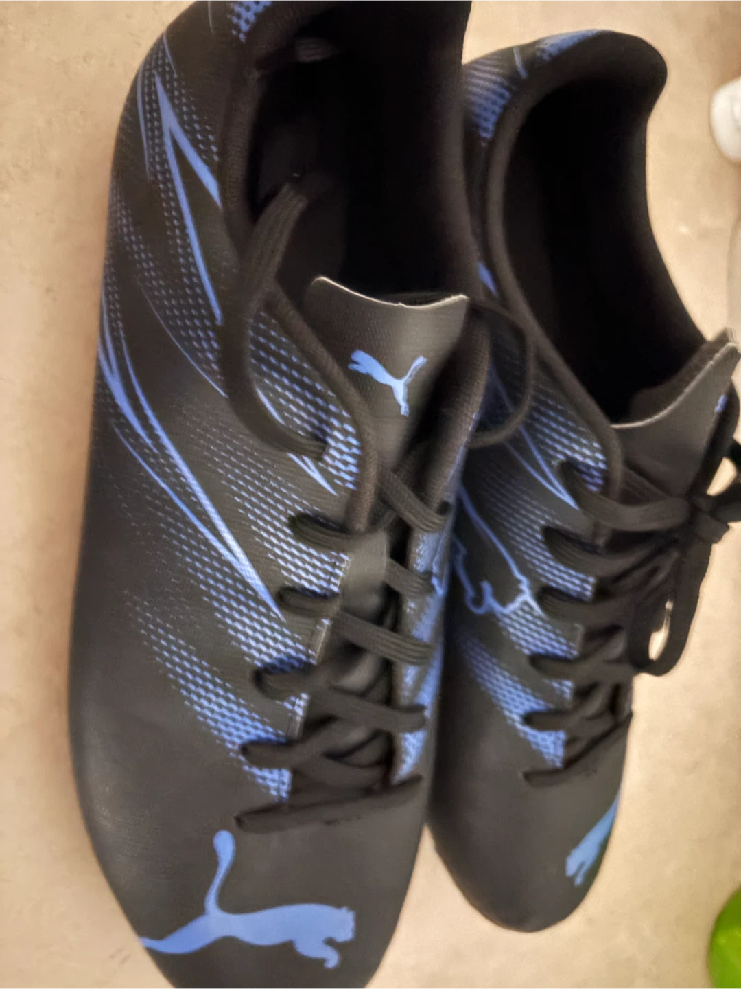 Puma Soccer Cleats Black and Blue