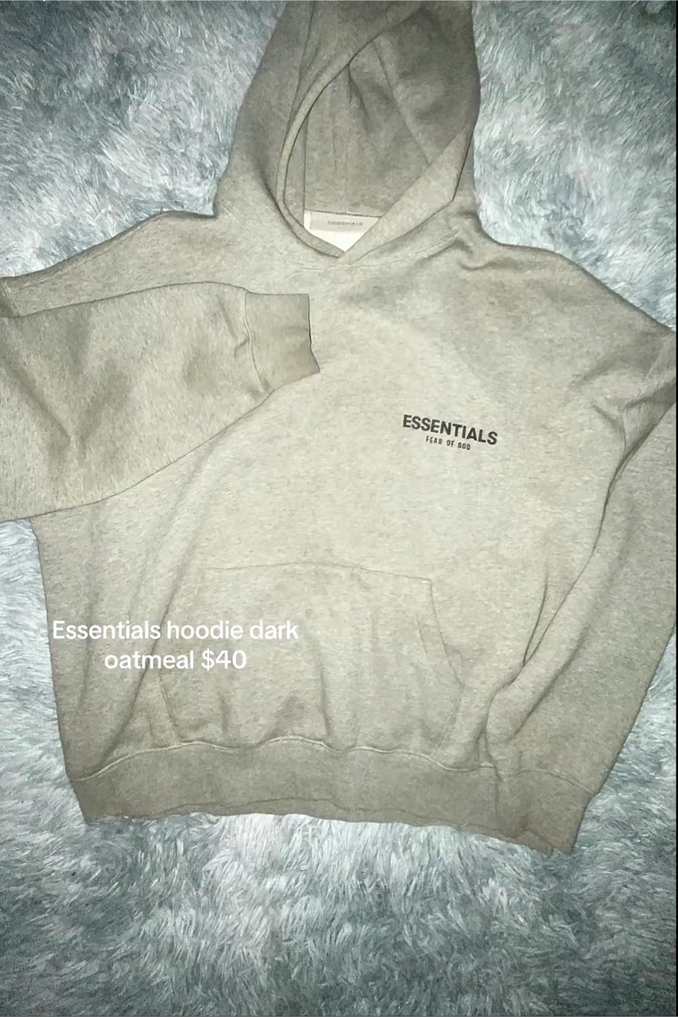 Essential hoodie dark oatmeal