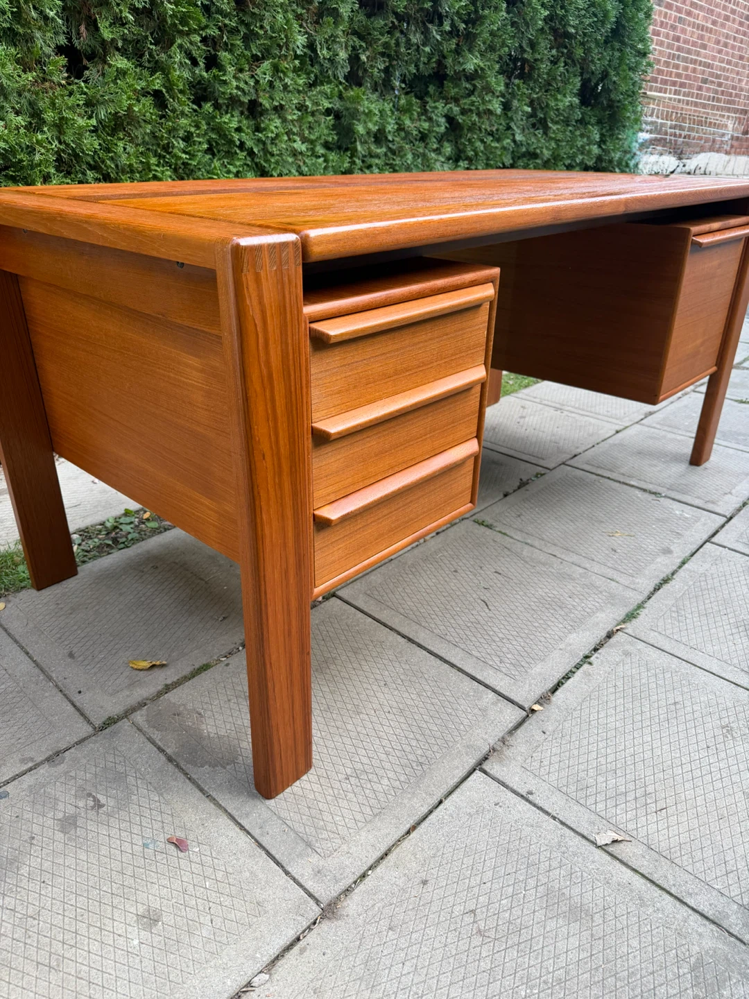 Danish MCM Teak Executive Desk - photo 3