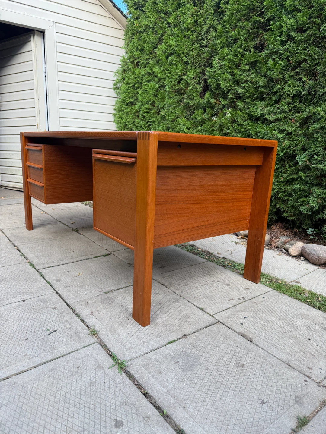 Danish MCM Teak Executive Desk - photo 4