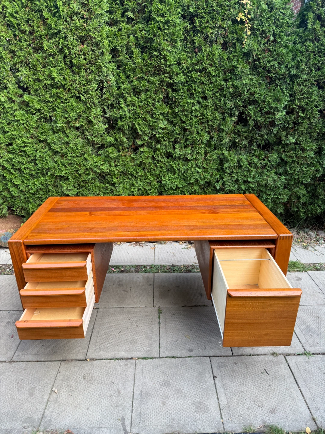 Danish MCM Teak Executive Desk - photo 5