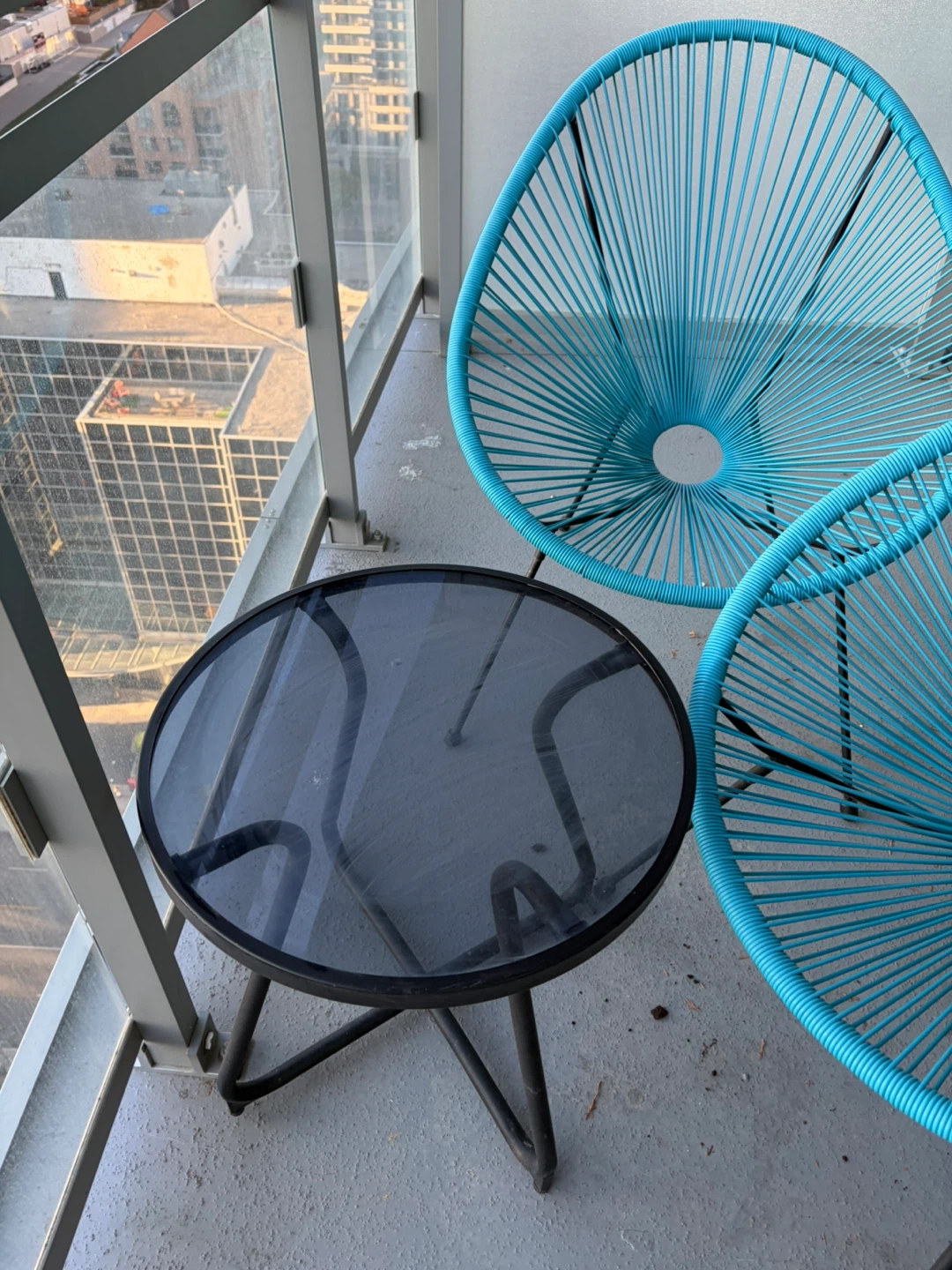 3-Piece Blue Acapulco Chair and Side Table set - photo 2