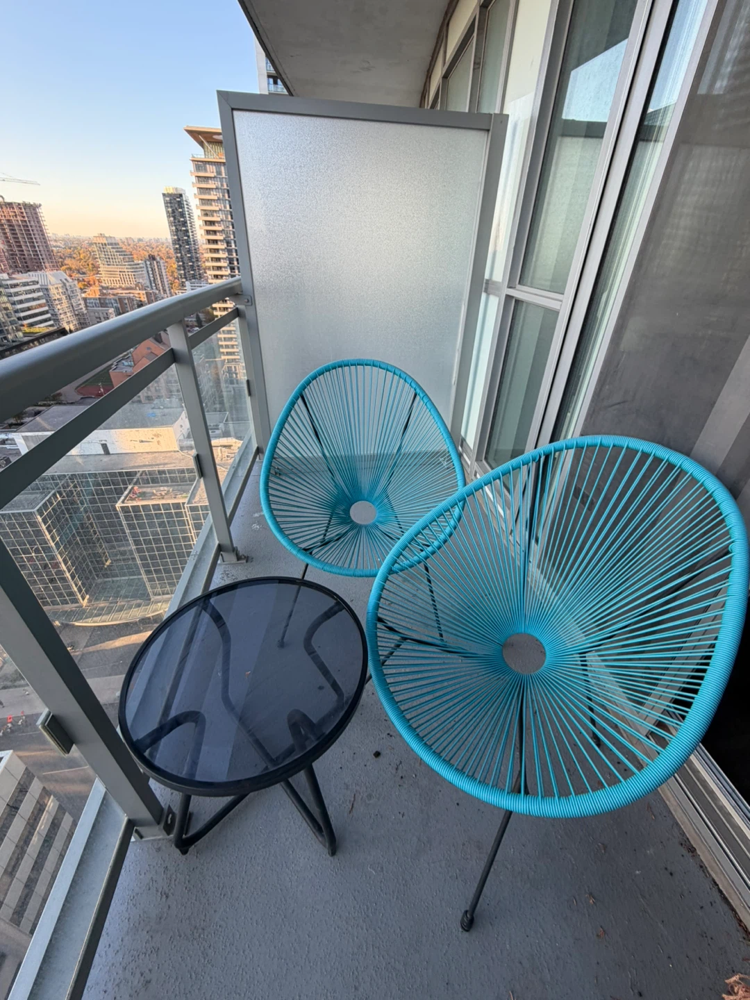 3-Piece Blue Acapulco Chair and Side Table set - photo 5