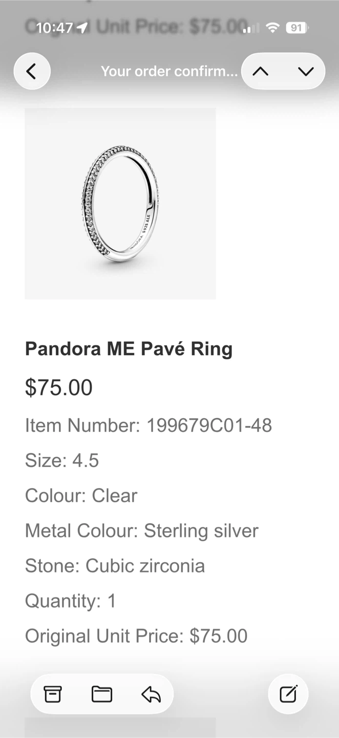 Pandora ME Pavé Ring