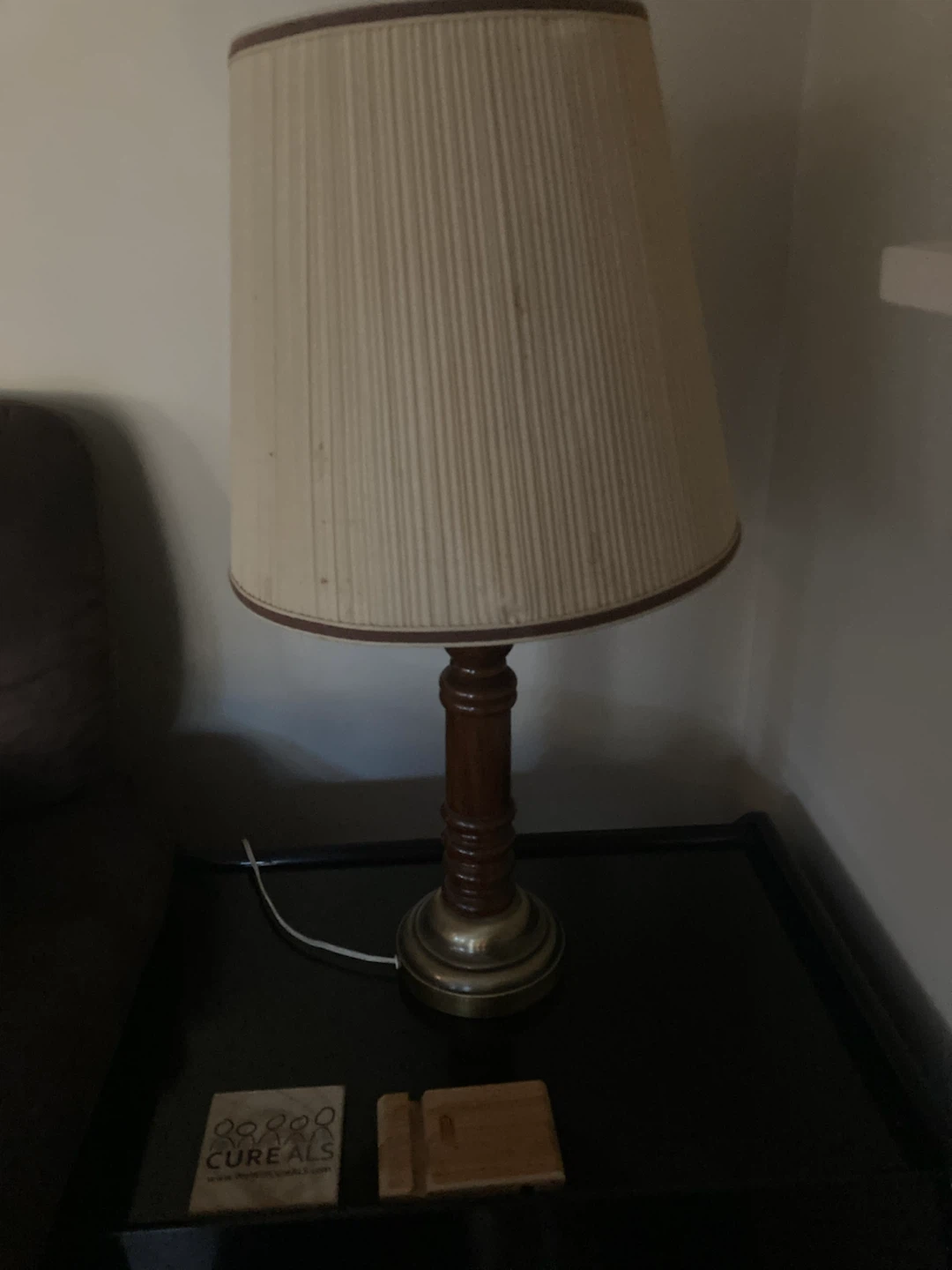 Traditional Table Lamp with Fabric Shade