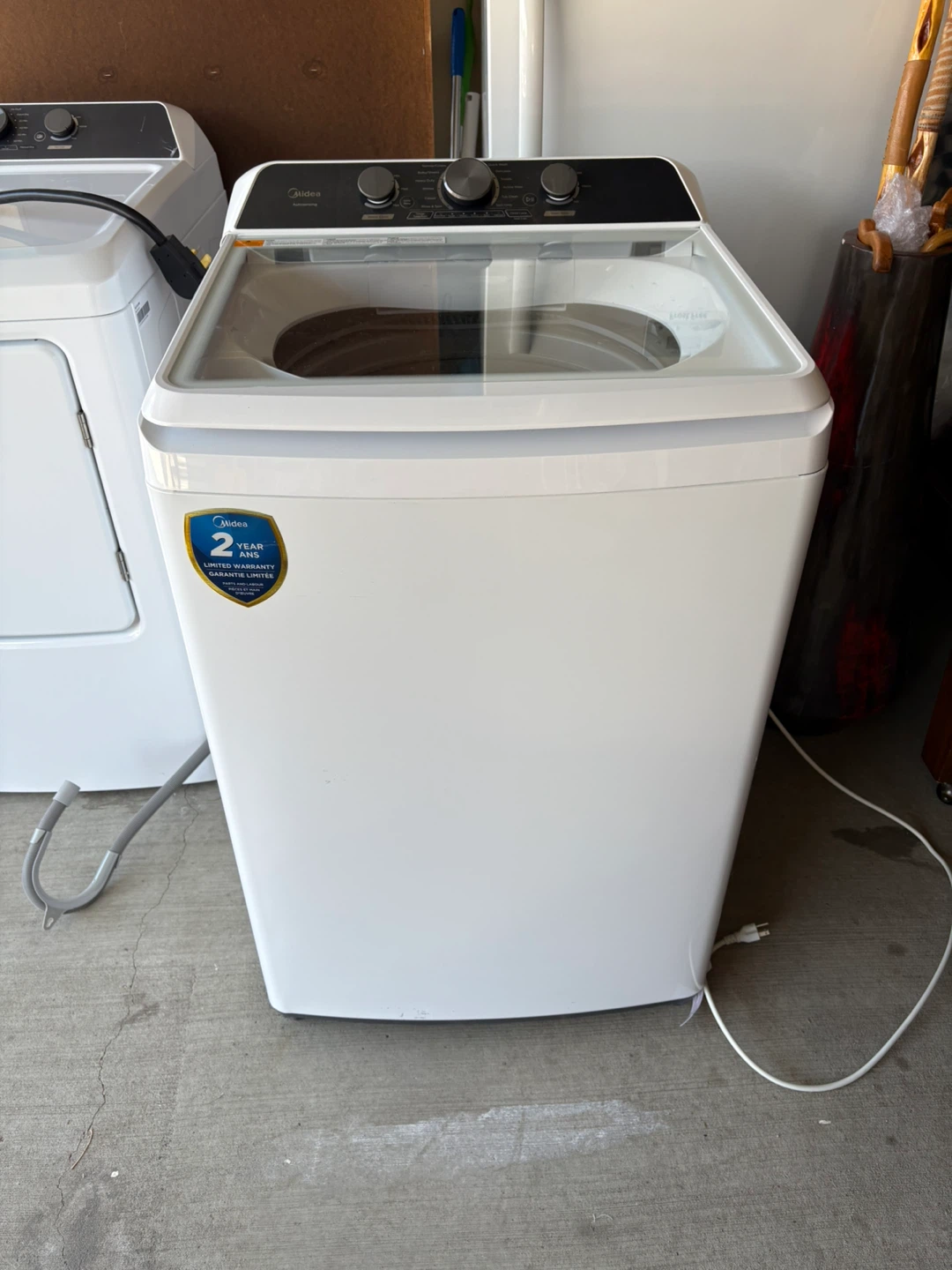 Midea Top Load Washer and Electric Dryer Set