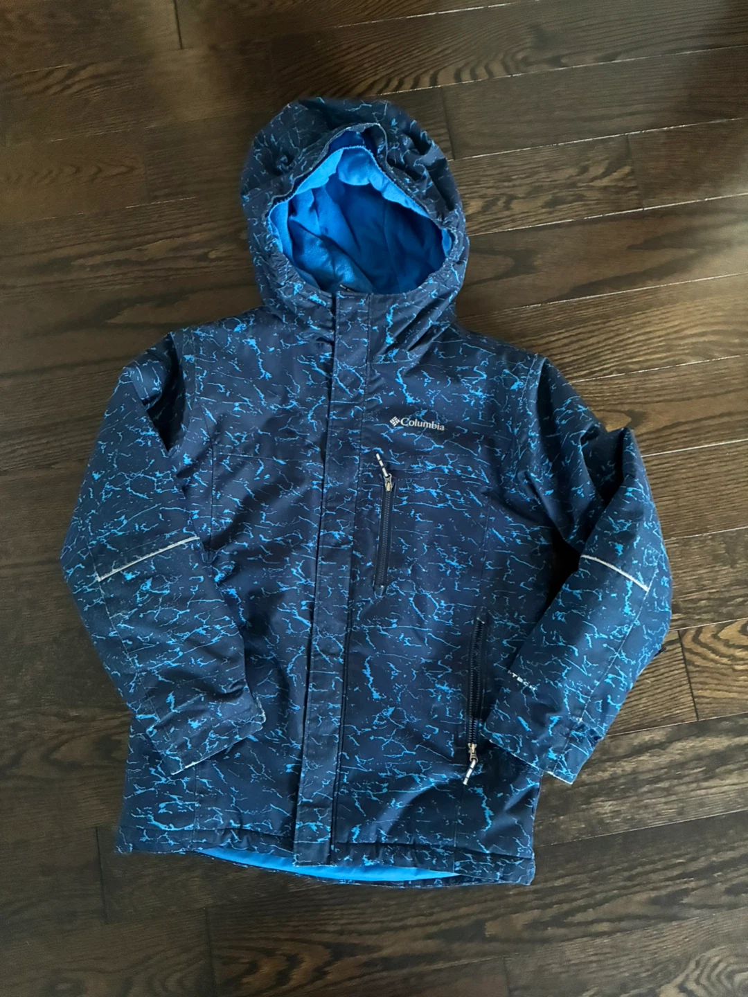 Columbia Kids Winter Jacket Blue Pattern