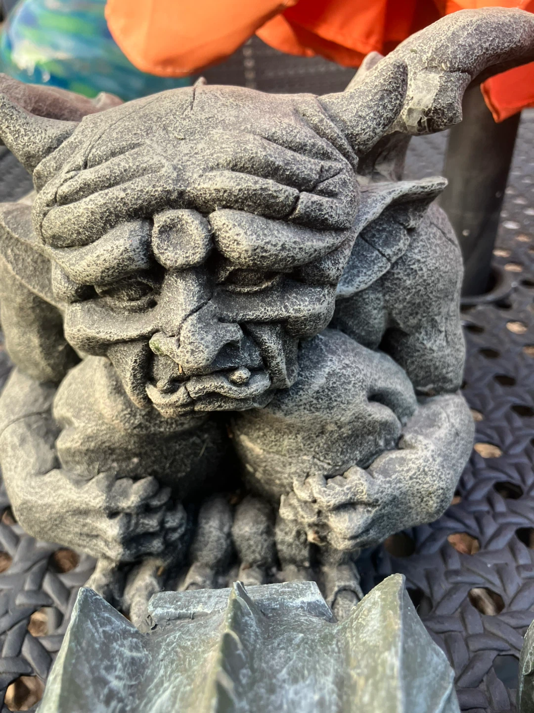 Set of 4 Gargoyle and Dragon Garden Statues - photo 4